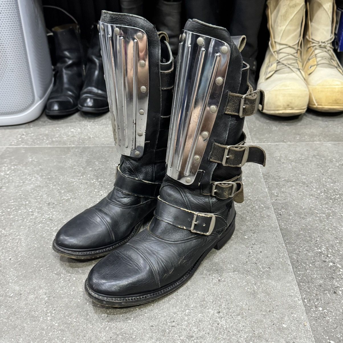 Dr. Martens Vintage Mad Max Avant Garde Metal Plated Leather Boots Size US 7 / EU 40 - 16 Thumbnail