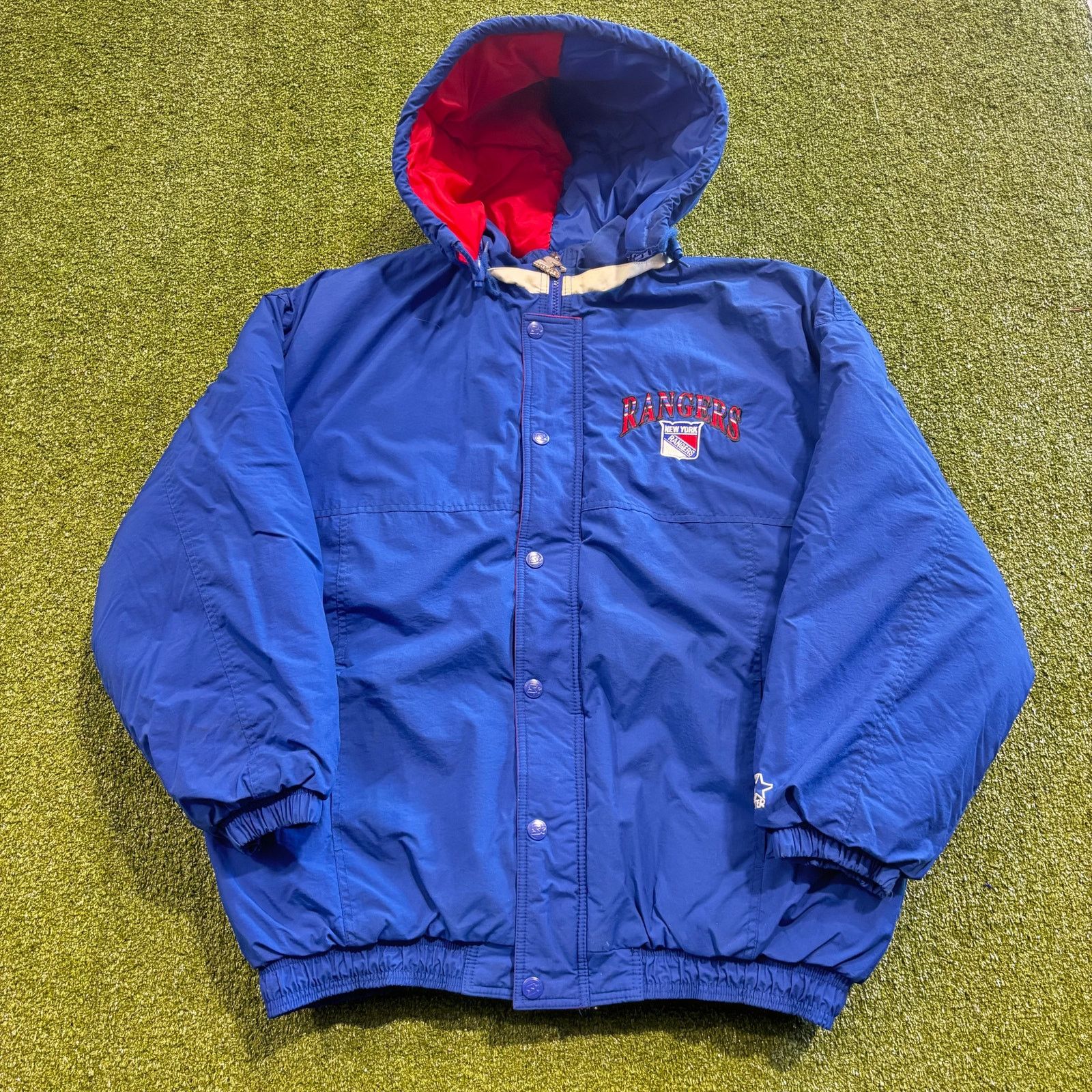 RARE Starter New York Rangers NHL pufer jacket XL