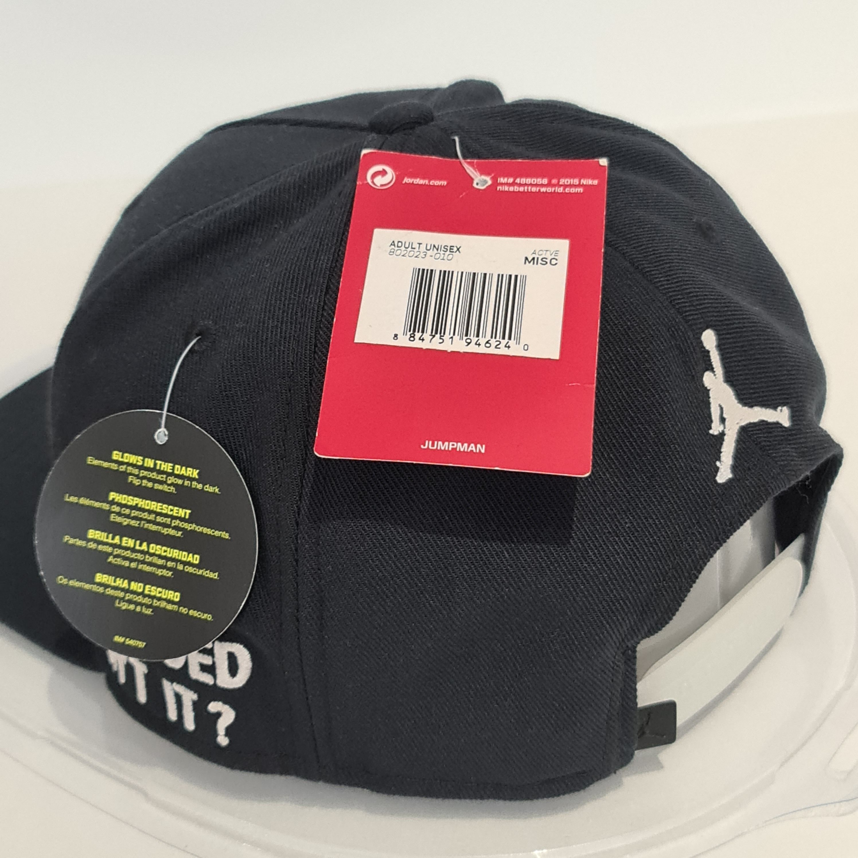 Jordan Brand Jordan Cap Snapback 'Space Jam Skull Glow' Black Size ONE SIZE - 9 Thumbnail
