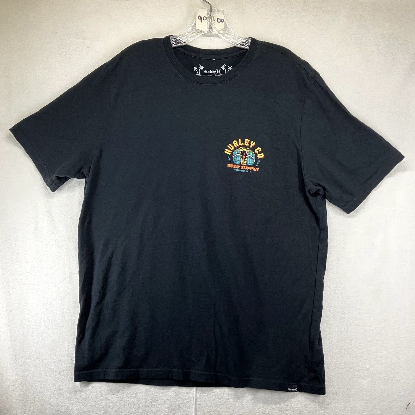 Hurley Hurley T-Shirt Mens Large Black Colorful Cobra Graphic Soft Cotton Skate Surf Retro Size US L / EU 52-54 / 3 - 2 Thumbnail
