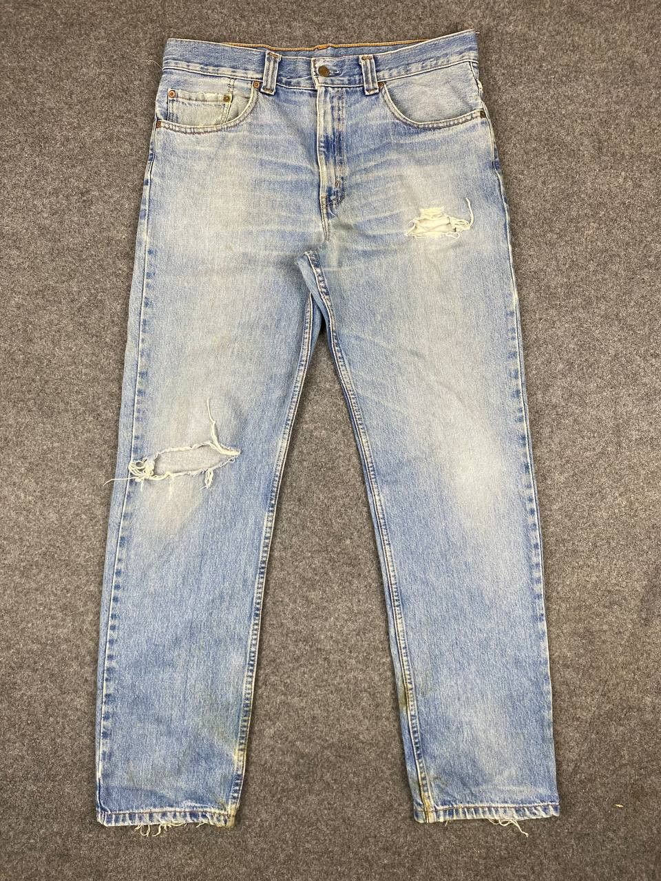 Levi's vintage levis 504 distressed denim nice design Size US 36 / EU 52 - 9 Thumbnail