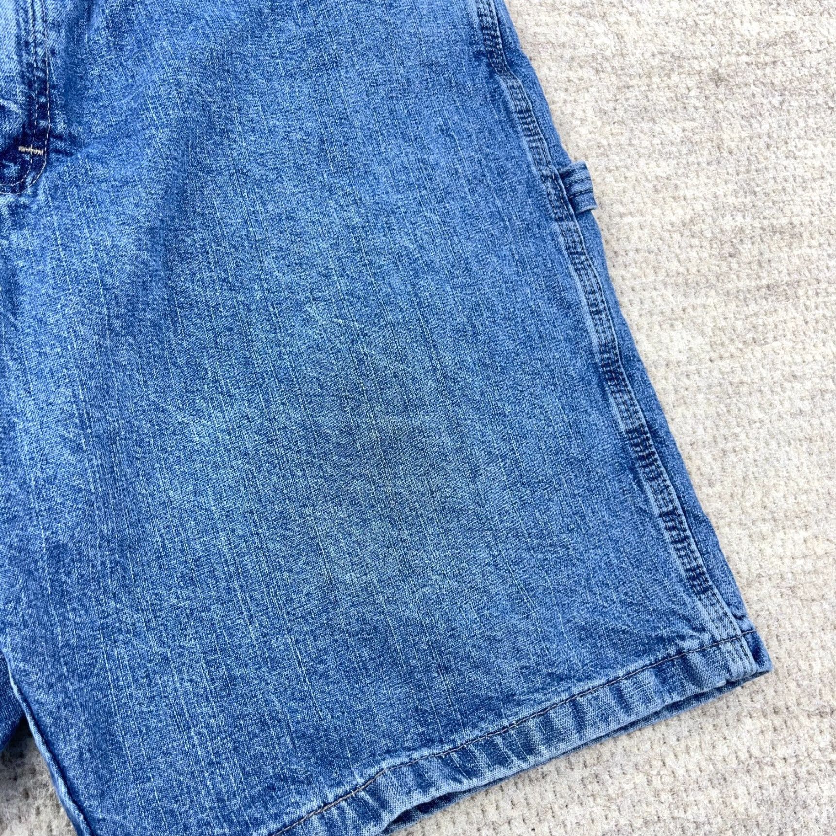 Wrangler VINTAGE Wrangler Shorts Men 36 Bermuda Denim 5-Pocket Relaxed Fit Blue Baggy Workwear 90s Grunge Hip Hop Rockabilly Classic 36 Mens Size US 36 / EU 52 - 4 Thumbnail