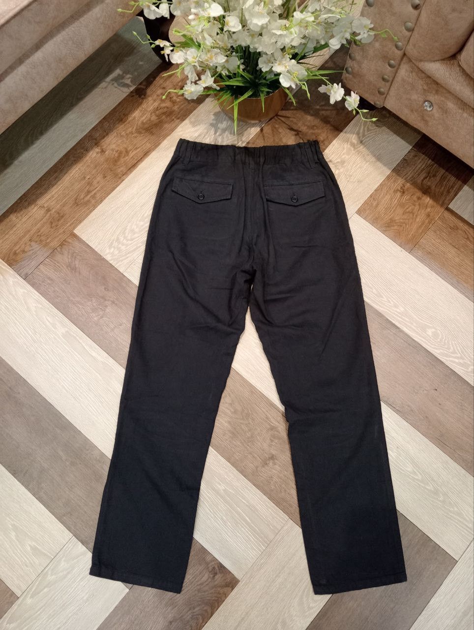 Issey Miyake ISSEY MIYAKE PLANTATION COTTON PANTS - SIZE S BLACK Size 28" / US 6 / IT 42 - 7 Thumbnail