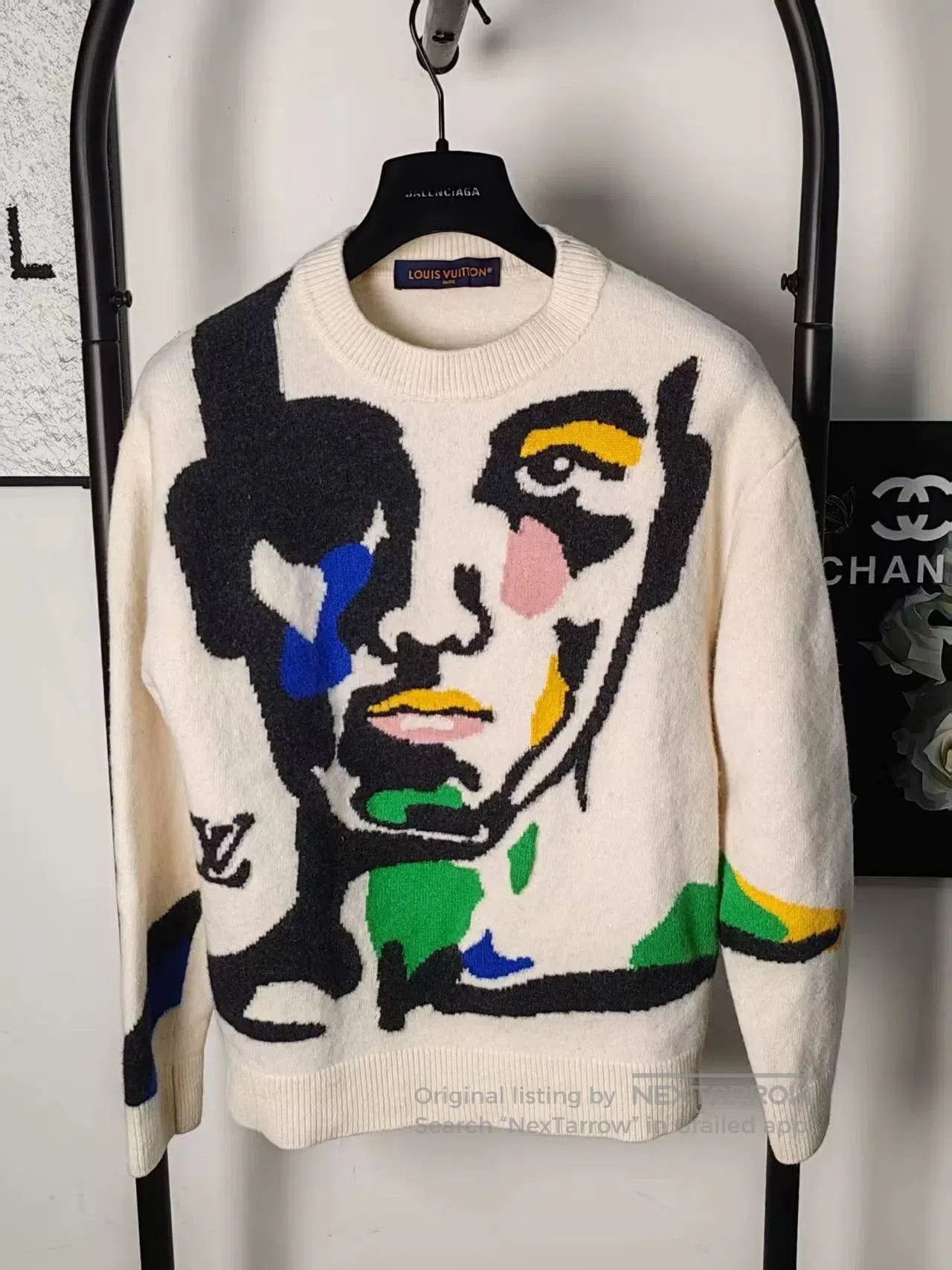 LVXWA LV Knit Sweater with Colorful Design. Size US M / EU 48-50 / 2 - 1 Thumbnail