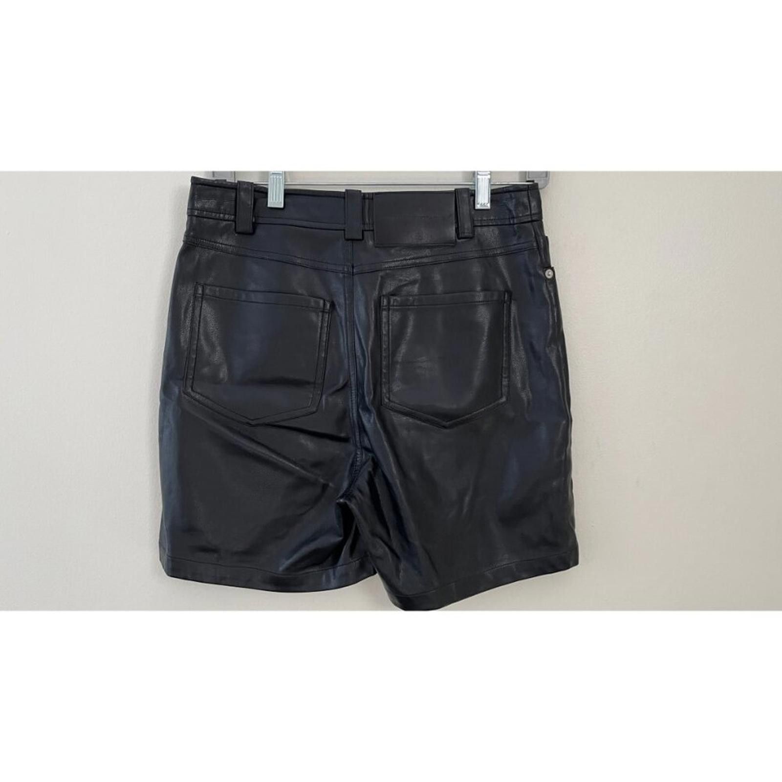 STOLEN GIRLFRIENDS CLUB BERMUDA VEGAN LEATHER SHORTS S