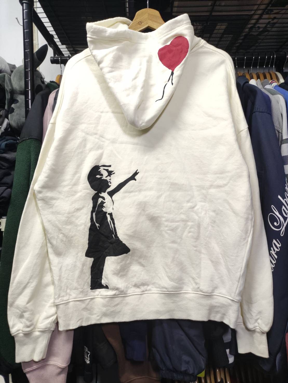 Japanese Brand Banksy " Girl with Balloon " Japan Tour Exhibition Hoodie Size US M / EU 48-50 / 2 - 1 Thumbnail