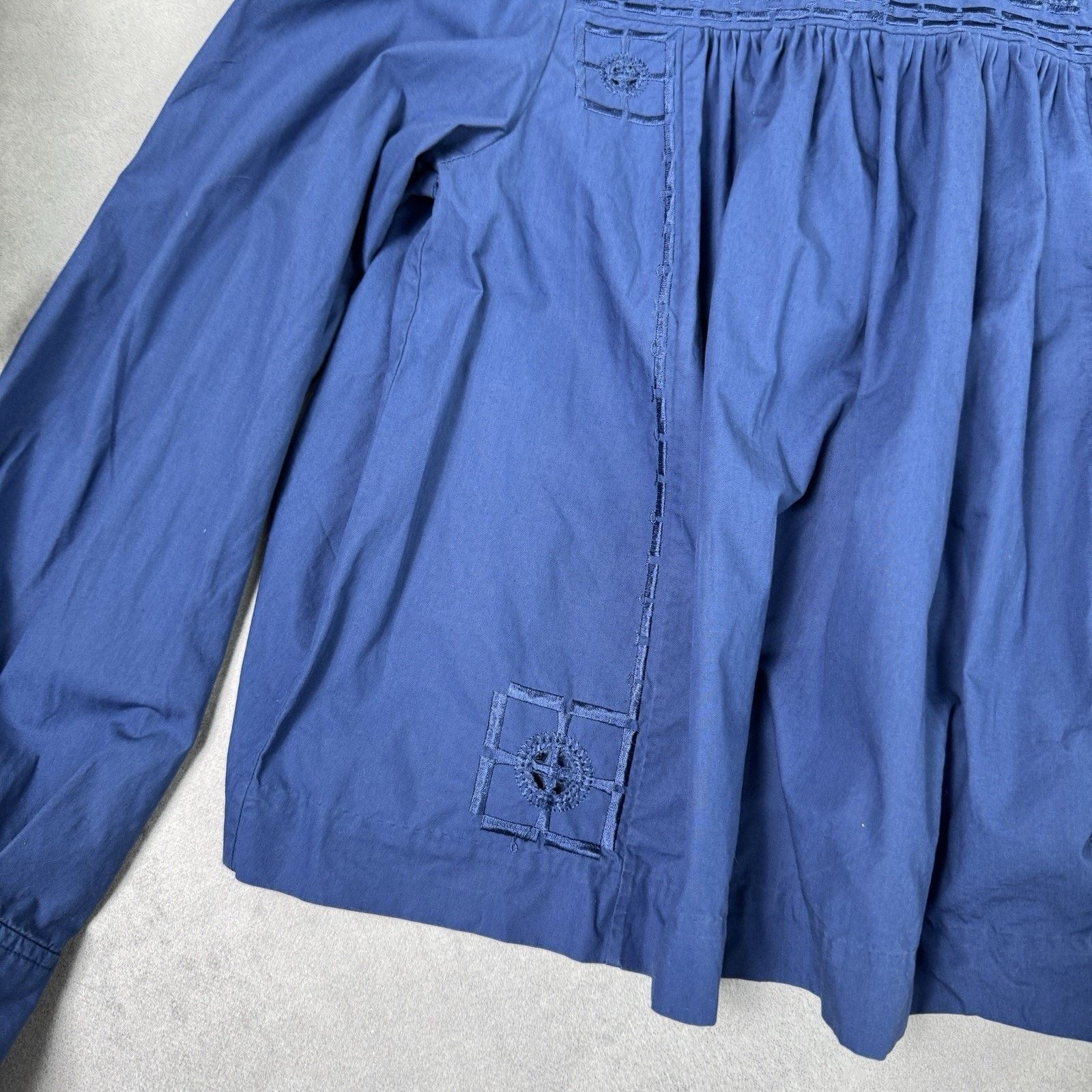 Isabel Marant Isabe Marant Women Blouse Blue Size 38 Cotton Size XS / US 0-2 / IT 36-38 - 8 Thumbnail