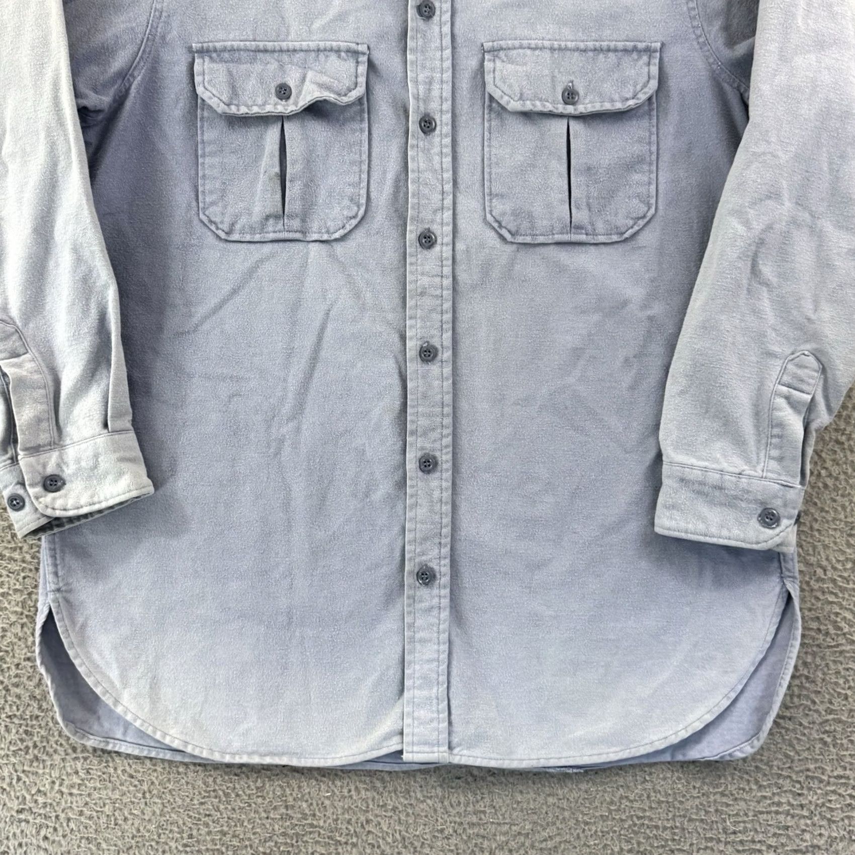Vintage VINTAGE Woolrich Cabelas Shirt Men 2XL Blue 90s Button Up Chamois Hunting Outdoor USA Size US XXL / EU 58 / 5 - 2 Thumbnail