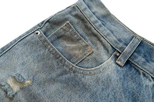 Japanese Brand Kawamura x Min Mud Dyed Washed Hole Blue Baggy Jeans Size US 35 - 4 Thumbnail