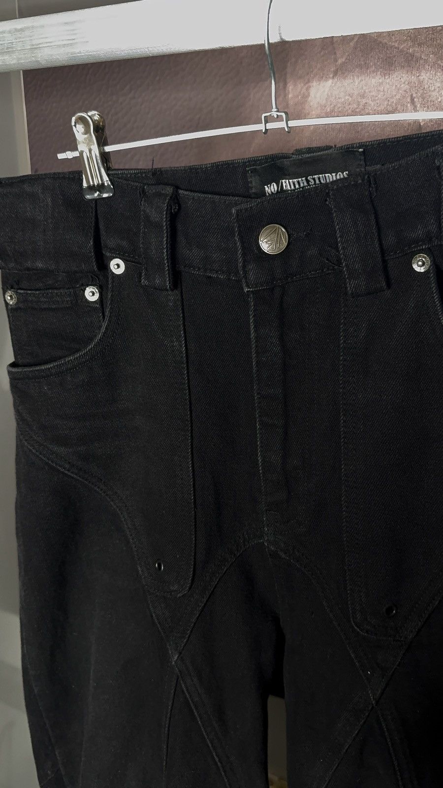 No Faith Studios ✅ No Faith Studios Washed Black Jeans M Size US 32 / EU 48 - 3 Thumbnail