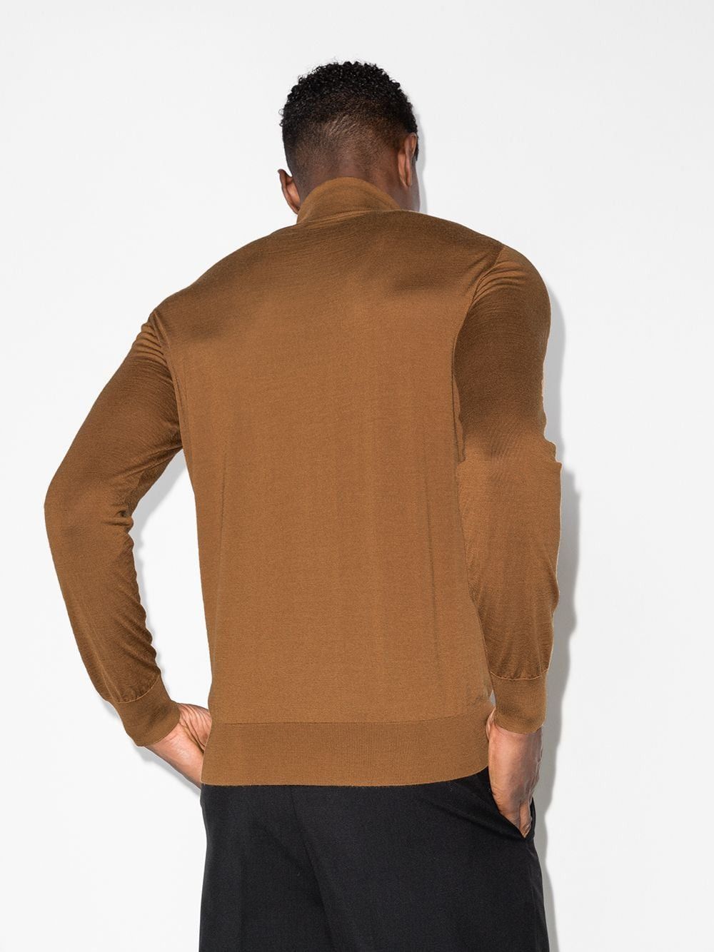 Ermenegildo Zegna Zegna Couture Brown Wool Roll Neck Jumper Size US S / EU 44-46 / 1 - 2 Thumbnail