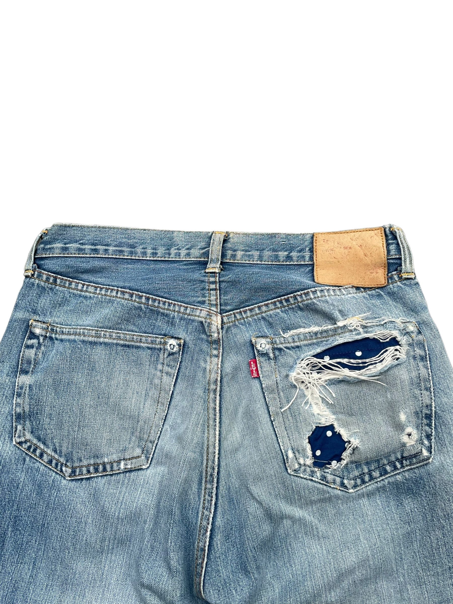 Levi's Vintage 1999 Levis 501 E 1944 Selvedge Distresed Denim Size US 32 / EU 48 - 4 Thumbnail
