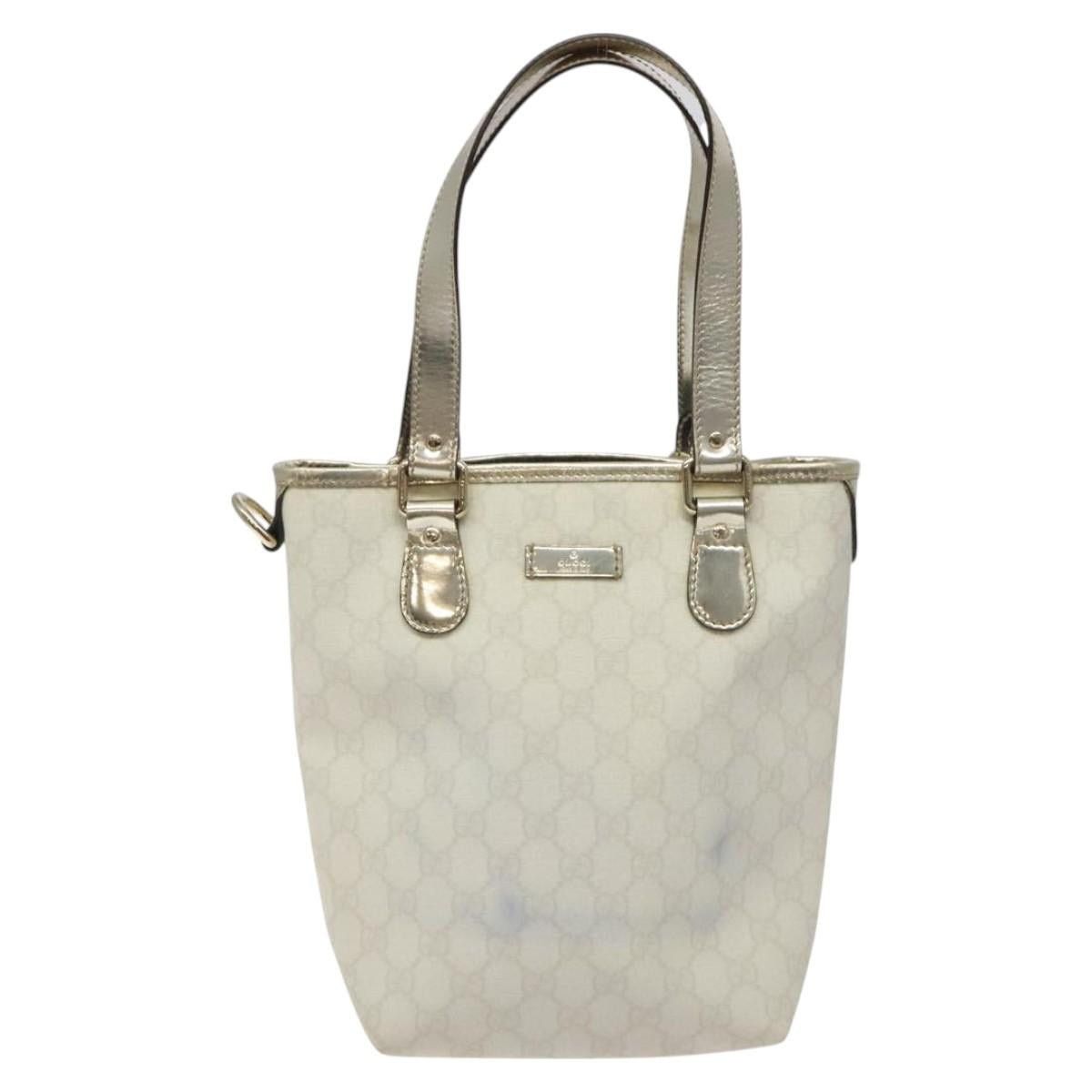 Gucci GUCCI GG Supreme Tote Bag Pvc White Gold Size ONE SIZE - 2 Thumbnail