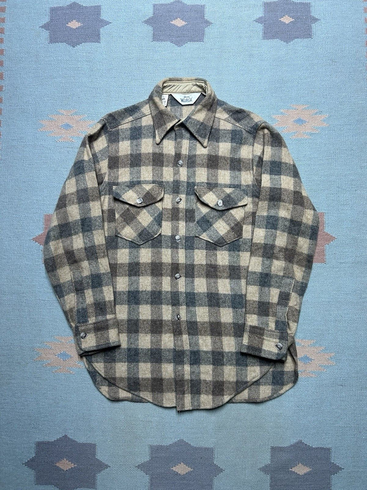 Vintage Vintage 70s Woolrich wool button shirt plaid flannel medium Size US M / EU 48-50 / 2 - 1 Thumbnail