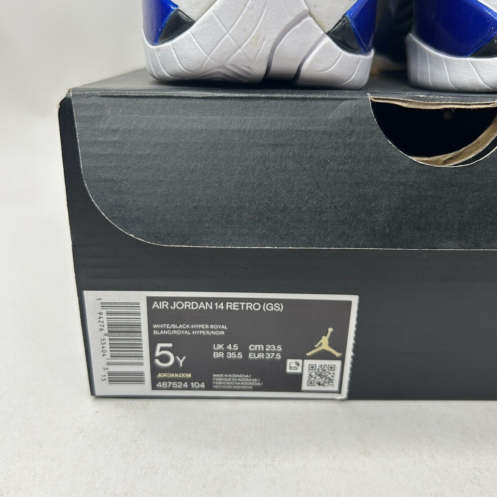 Jordan Brand Nike Air Jordan 14 Retro GS “Hyper Royal” 2023 Size US 6.5 / IT 36.5 - 5 Thumbnail