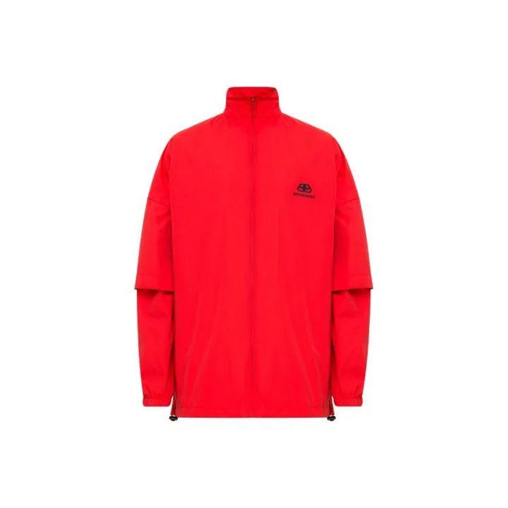 Balenciaga Balenciaga Red Logo Zip Jacket for Men 0079-2507 Size US L / EU 52-54 / 3 - 1 Thumbnail