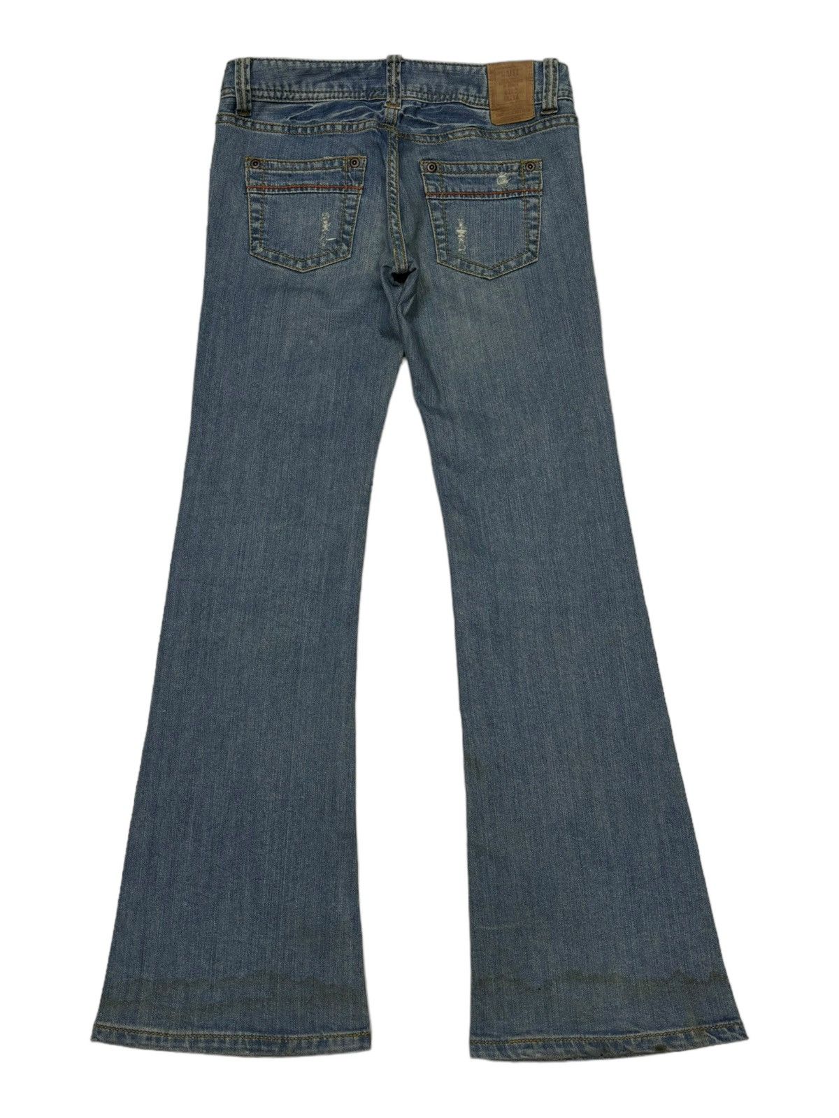 Hysteric Glamour THE OZOCLOCKS LOW RISE FLARE DISTRESS DENIM FLARE JEANS Size 29" - 3 Thumbnail