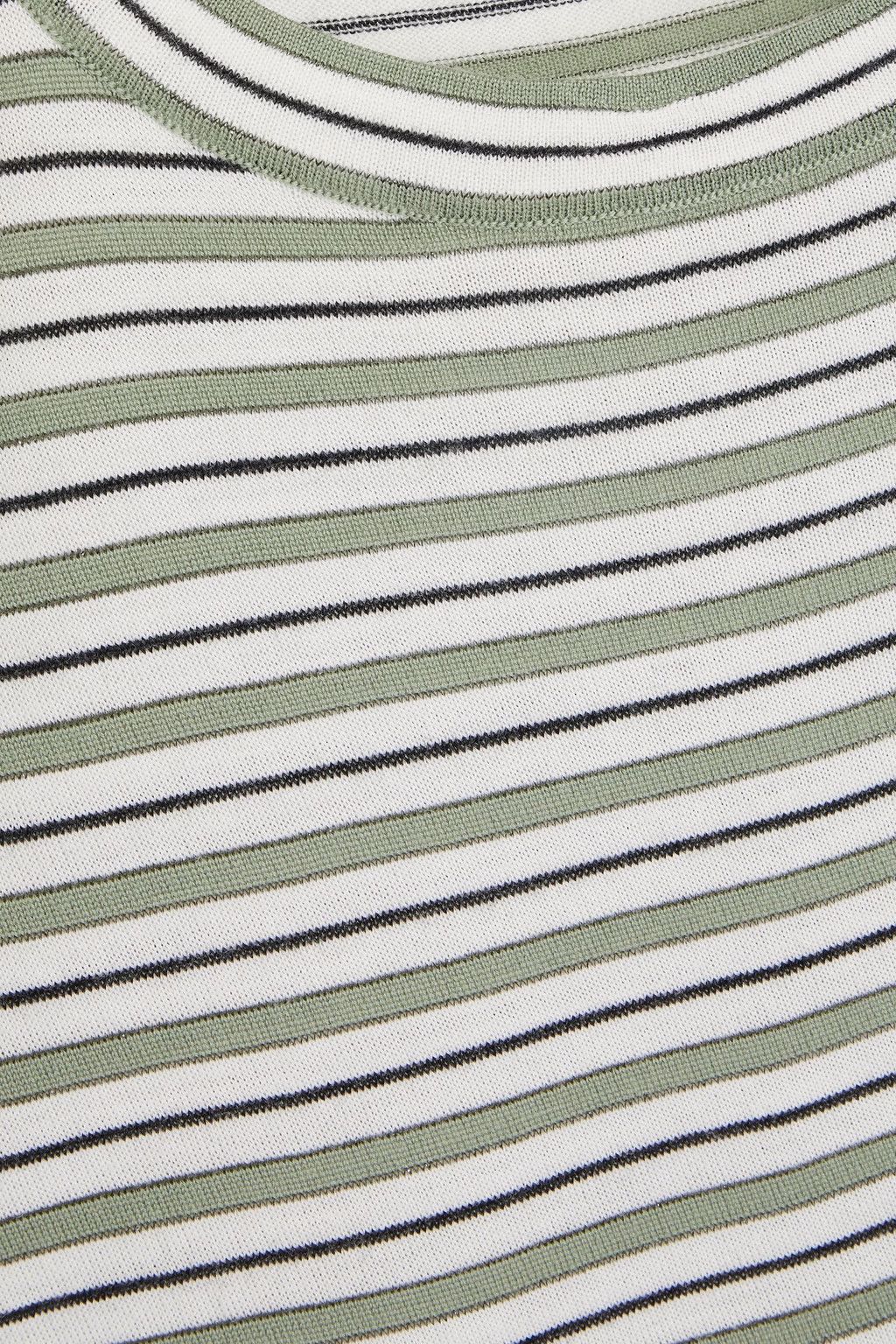 Brunello Cucinelli o1y0825 Crewneck Short Sleeves Sweater in Multicolor Size L / US 10 / IT 46 - 4 Thumbnail