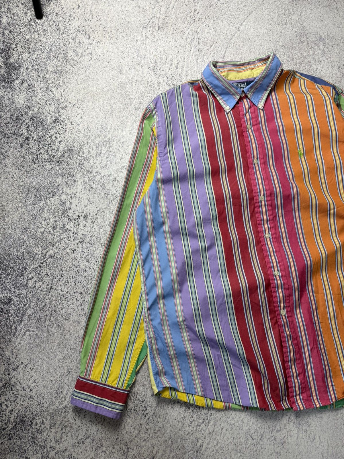 Polo Ralph Lauren Vintage RALPH LAUREN Multicolour Striped long Sleeved Shirt Size US XL / EU 56 / 4 - 2 Thumbnail