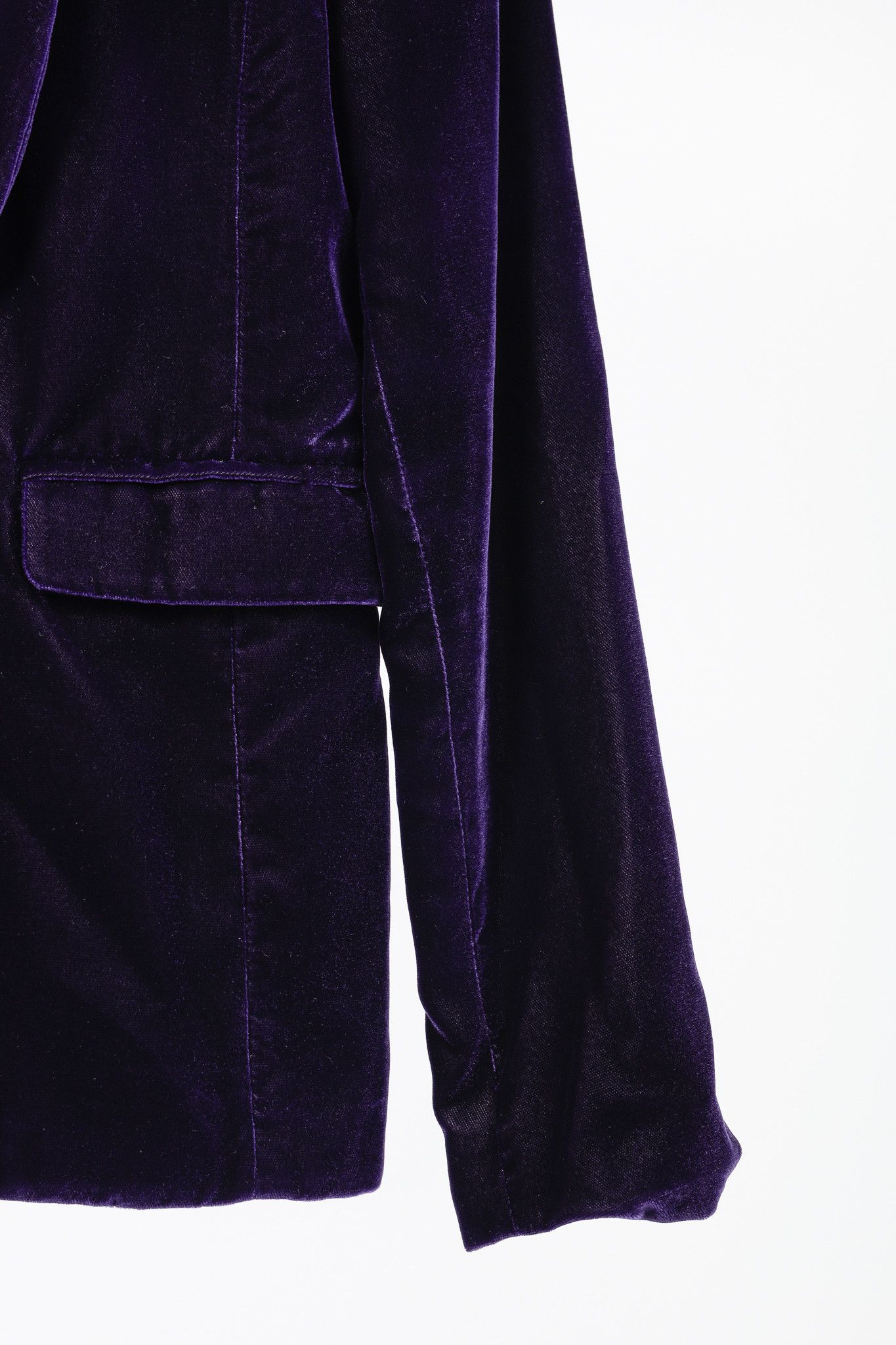 SMYTHE Smythe Purple Velvet Peaked Lapel Blazer Size S / US 4 / IT 40 - 6 Thumbnail