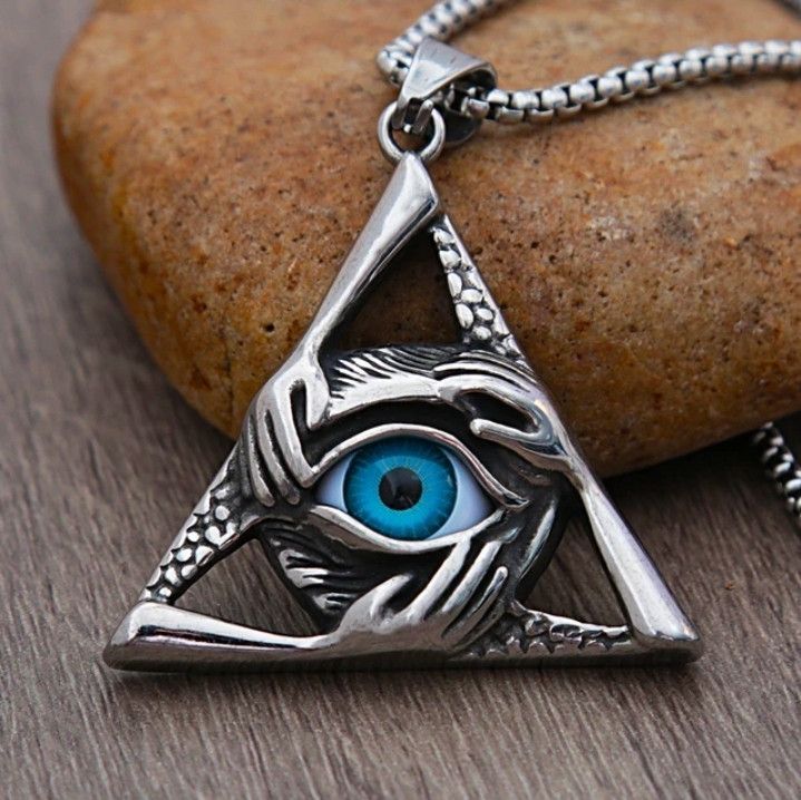 Jewelry Eye Hands Necklace Punk Chain Size ONE SIZE - 1 Thumbnail