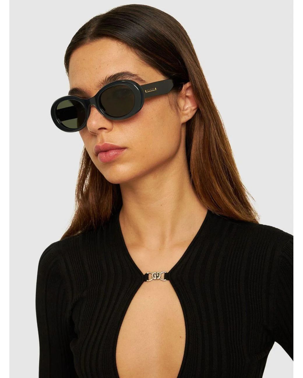 image of New Gucci Gg1587S - 001 Sunglasses in Black, Women's