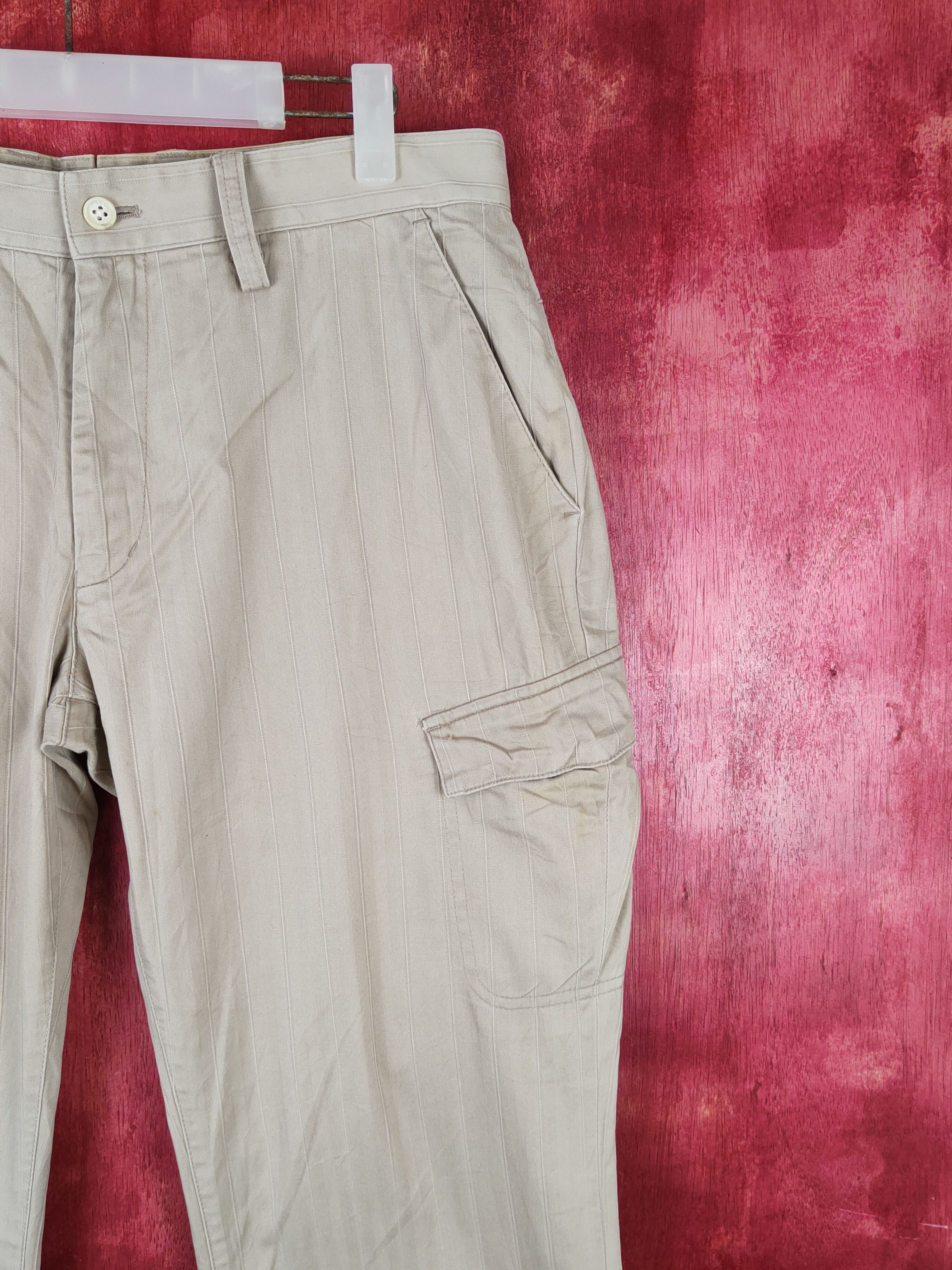 Adidas Adidas Beige Multipocket Tactical Cargo Pants #S1334 Size 33" - 5 Thumbnail