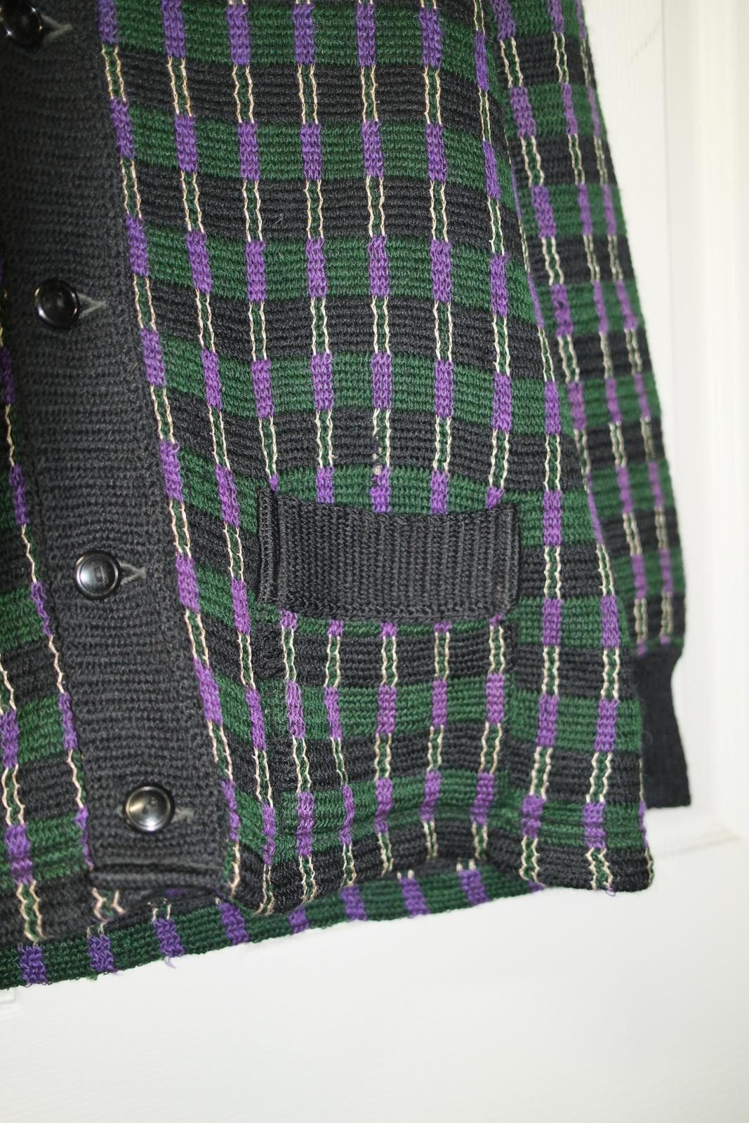 Other 90's Regent Knit Windowpane Plaid Cardigan Size M / US 6-8 / IT 42-44 - 3 Thumbnail