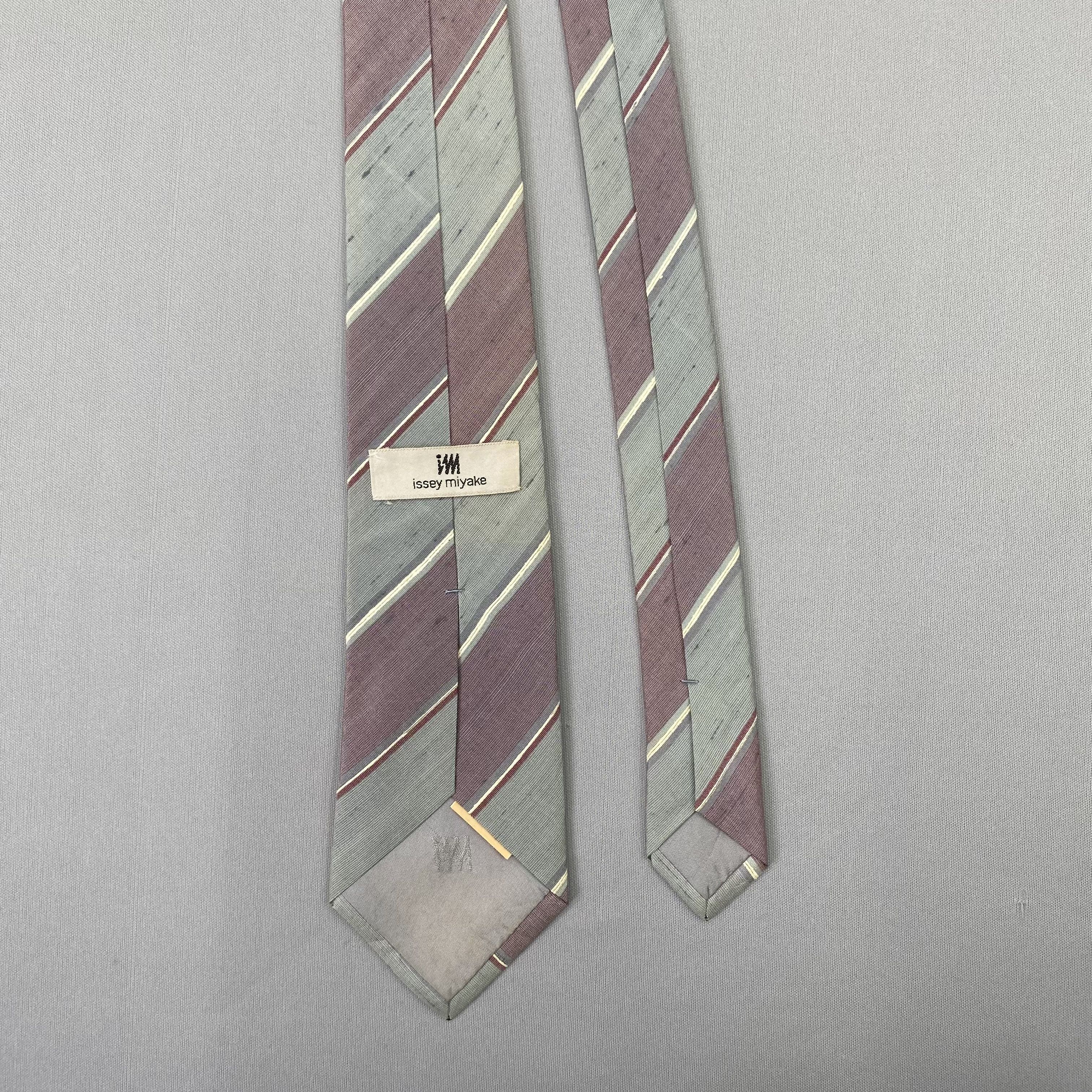 Issey Miyake Vintage Issey Miyake SILK Necktie Cravate Pure Silk Neck Tie Size ONE SIZE - 6 Thumbnail