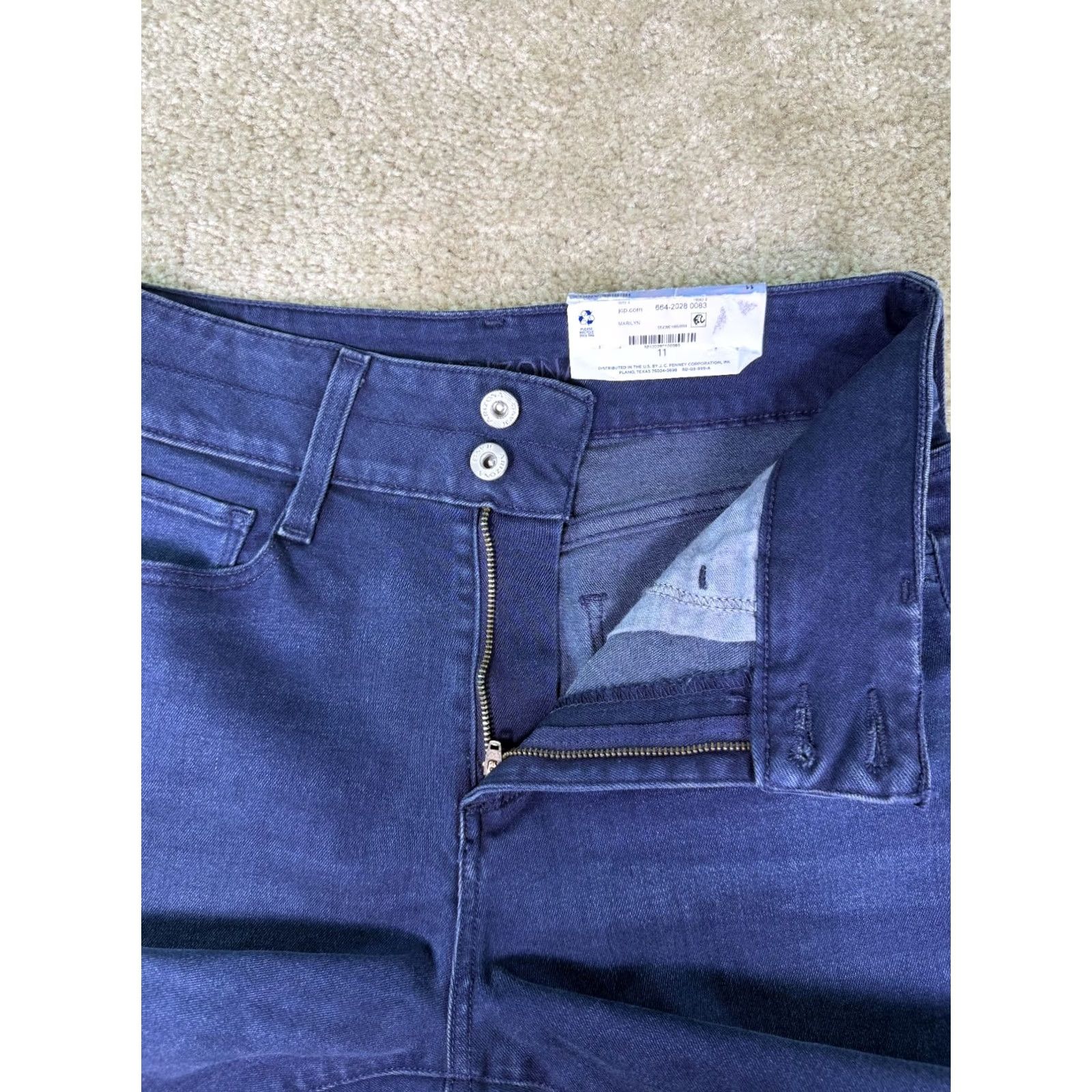 Vintage Arizona Jean Co Curvy High Rise Skinny Jeans Women's Size 11 Stretch NEW Size 32" / US 10 / IT 46 - 3 Thumbnail