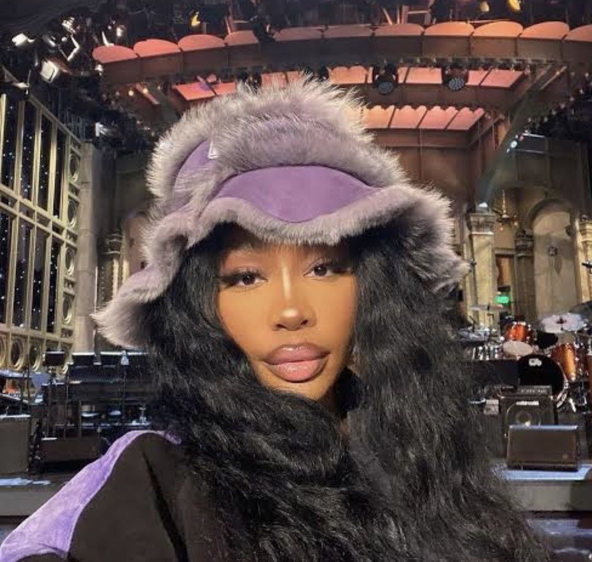 Acne Studios Acne Studios Purple Fur Hat Size ONE SIZE - 2 Thumbnail