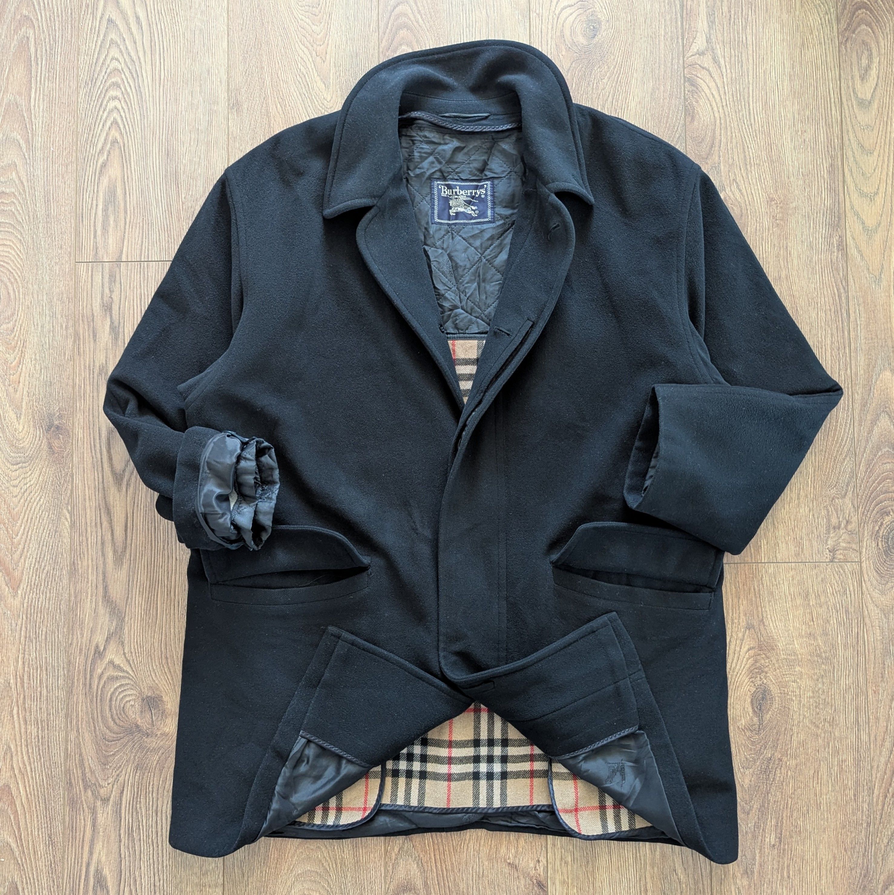 Burberry Vintage BURBERRYS Wool Cashmere Men's Coat + Novachek Lining Size US L / EU 52-54 / 3 - 8 Thumbnail