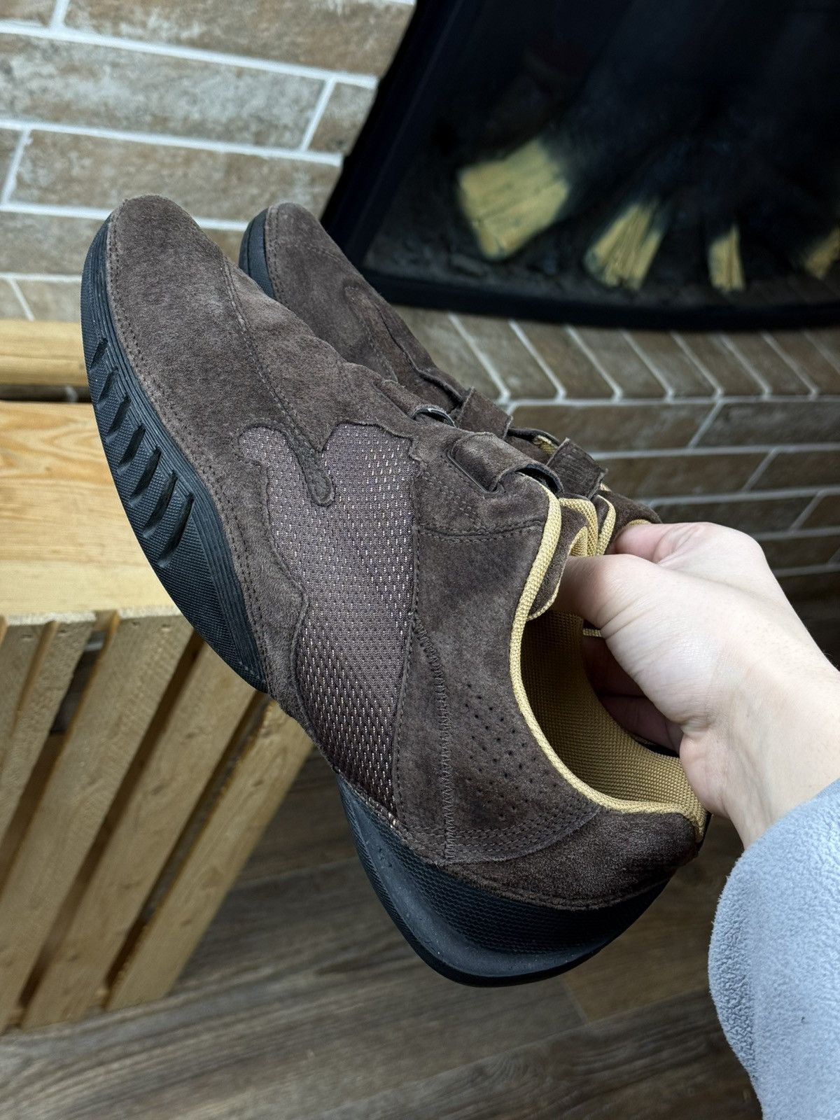 Puma Vintage Puma Y2K Induction Speedcat Brown Suede Strap Shoes Size US 10 / EU 43 - 4 Thumbnail