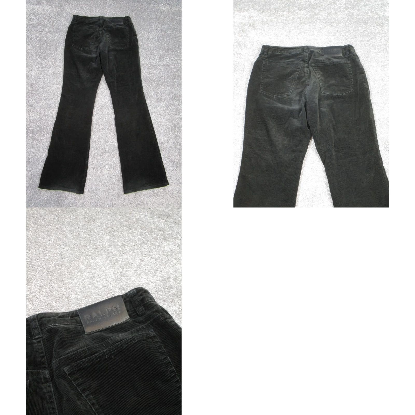 Ralph Lauren VINTAGE Ralph Lauren Pants Womens 4 Black Corduroy Bootcut Chino 90s Dressy Size 27" / US 4 / IT 40 - 8 Thumbnail