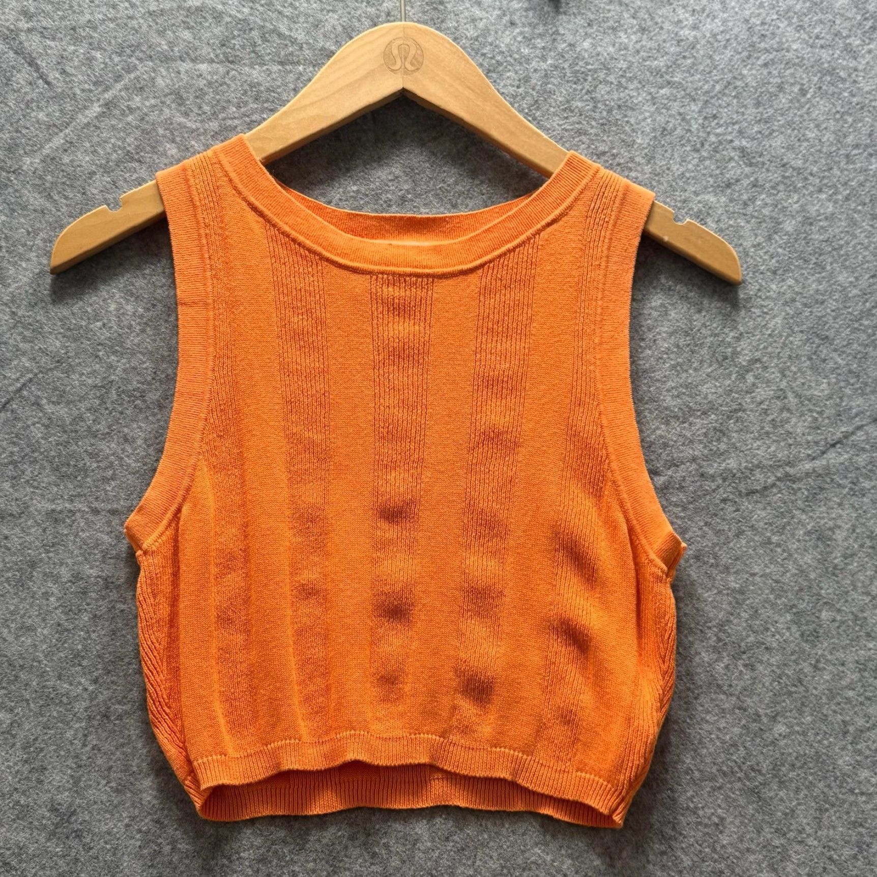 Solid & Striped Solid & Striped Sweater Vest Womens Medium Orange Cropped Knit Tank Top Size M / US 6-8 / IT 42-44 - 2 Thumbnail