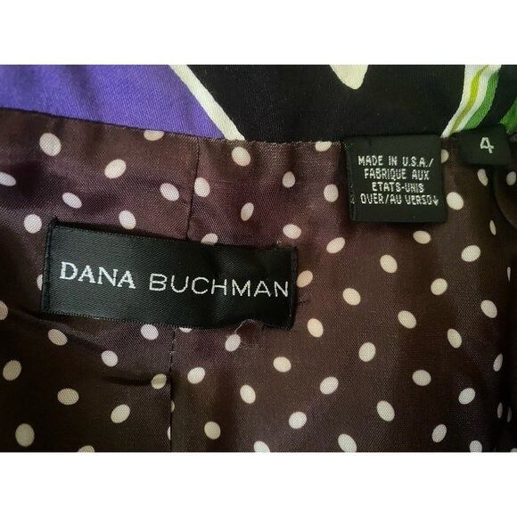 Other VTG Dana Buchman Size 4 Blazer Jacket Multi Color Abstract P Size S / US 4 / IT 40 - 8 Thumbnail