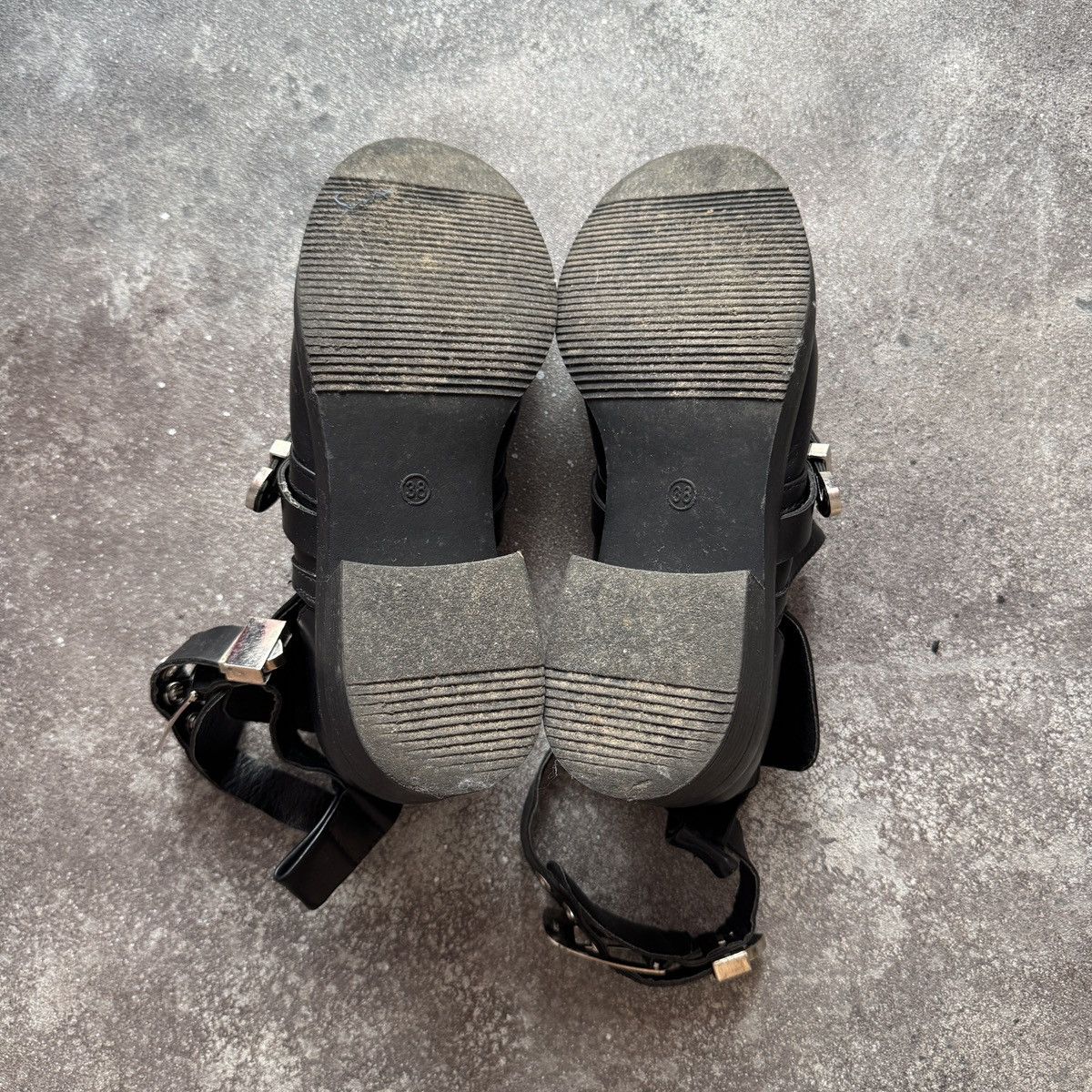 If Six Was Nine Avant Garde Vintage Ceinture Cutout Ankle Boots Size US 8 / IT 38 - 12 Thumbnail