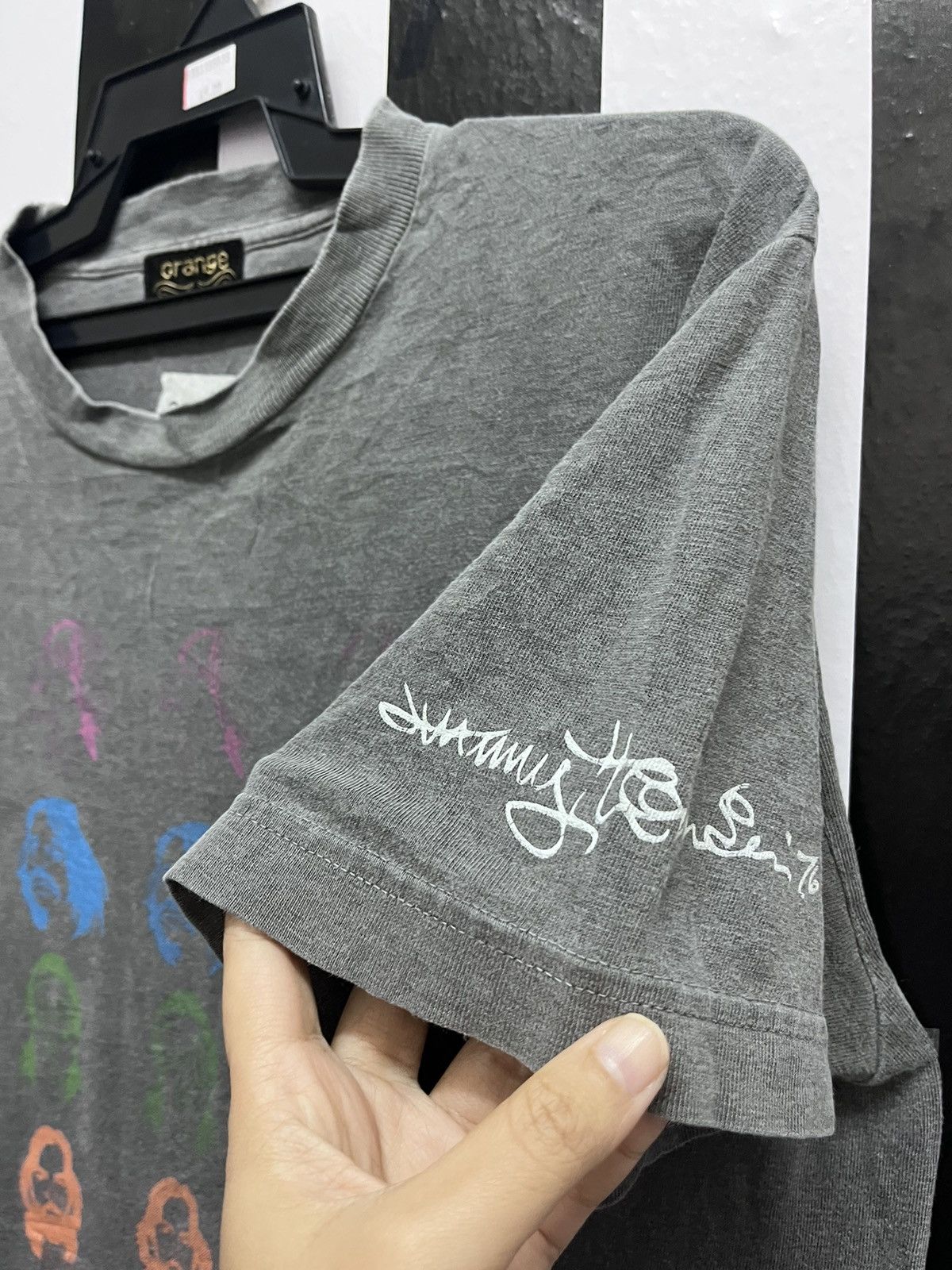 Japanese Brand × Vintage Graphic tee Orange made in britain Size US S / EU 44-46 / 1 - 4 Thumbnail