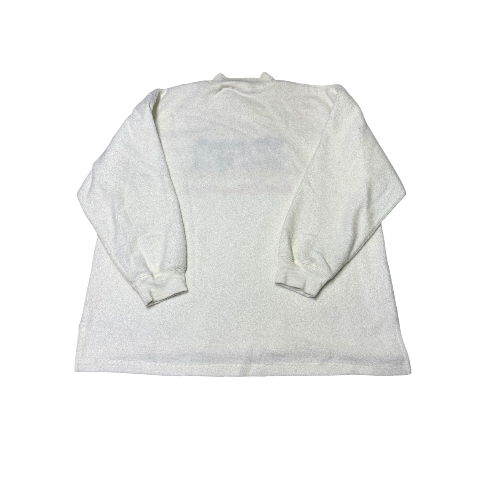 Disney VINTAGE Mickey Sweatshirt Disney World Fleece White Embroidered Large Mock Neck Unisex Adults L Oversized Graphics 90s Size US L / EU 52-54 / 3 - 5 Thumbnail