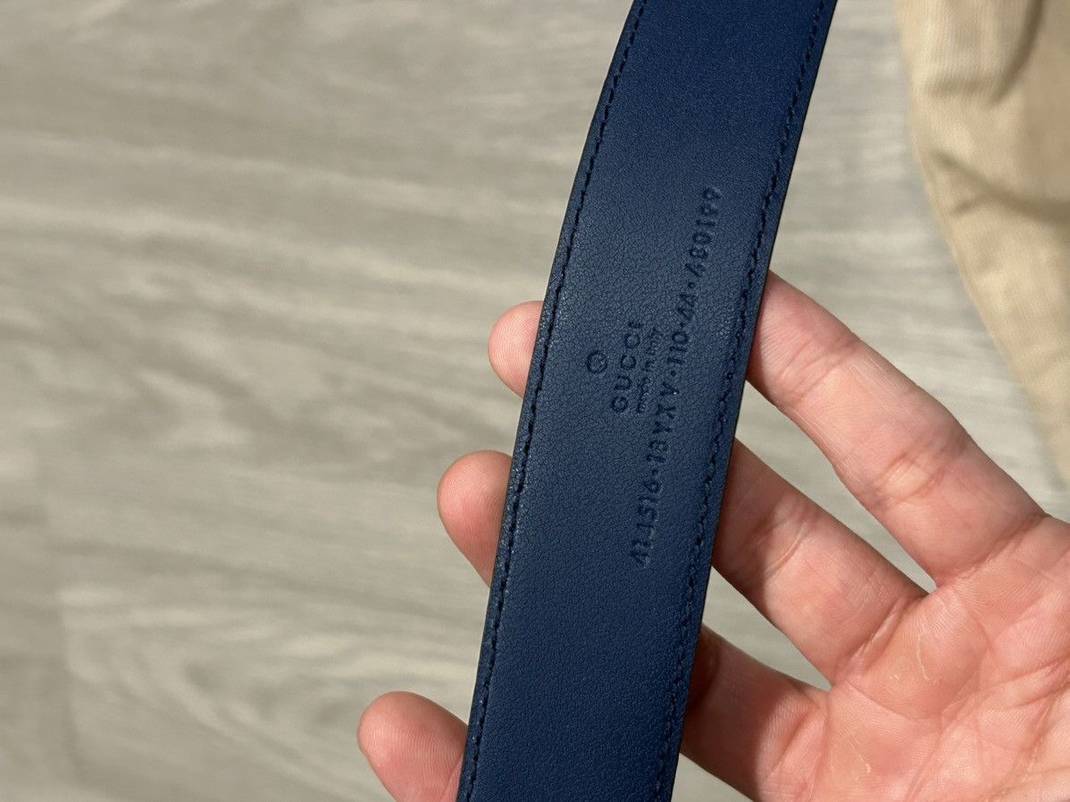 Gucci Gucci GG Marmont Thin Belt Blue Size ONE SIZE - 4 Thumbnail