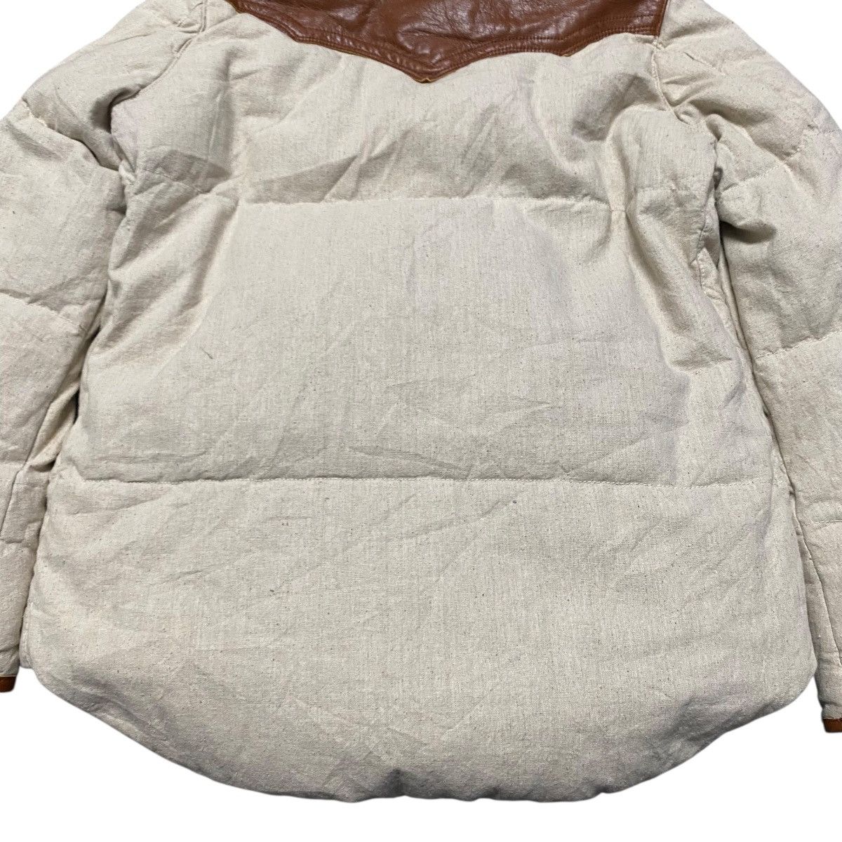 GOA G.O.A Puffer Jacket Hooded Leather Trimmed Size US M / EU 48-50 / 2 - 9 Thumbnail