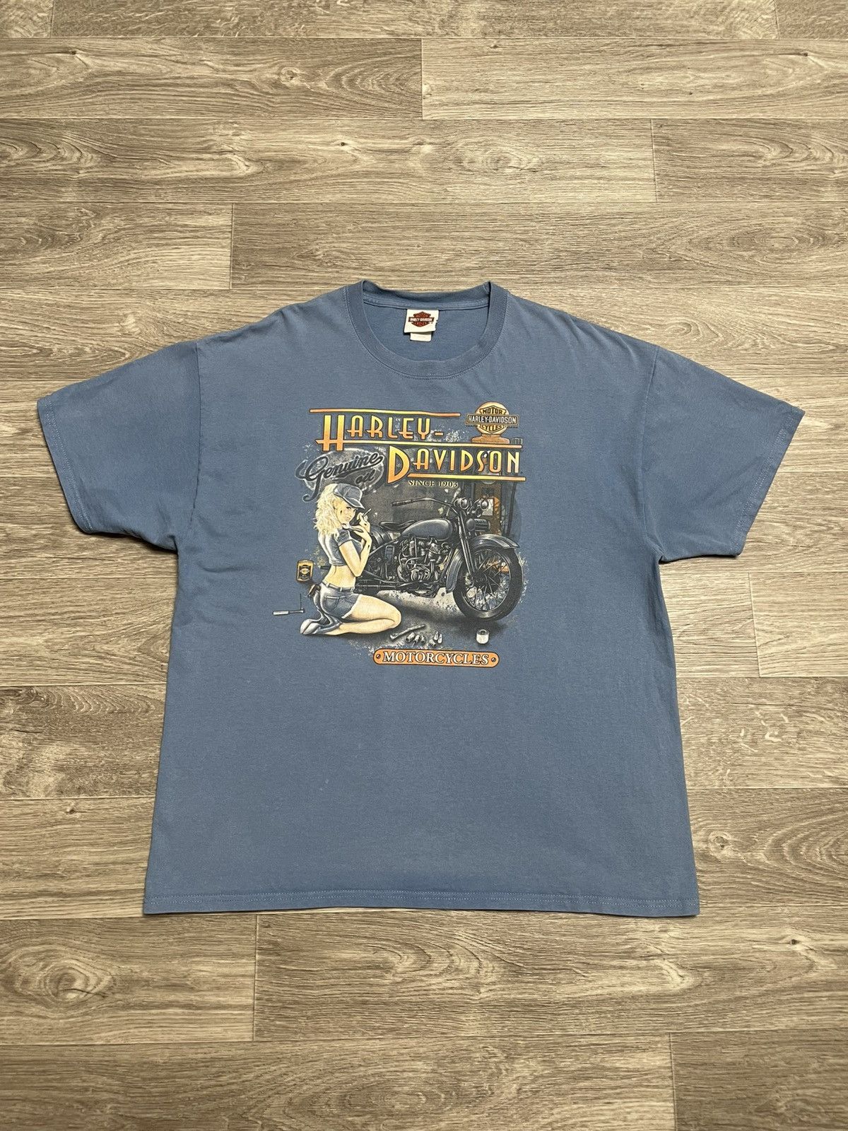 Harley Davidson Vintage Harley Davidson Newcastle England 2013s T-Shirt Size US XL / EU 56 / 4 - 1 Thumbnail