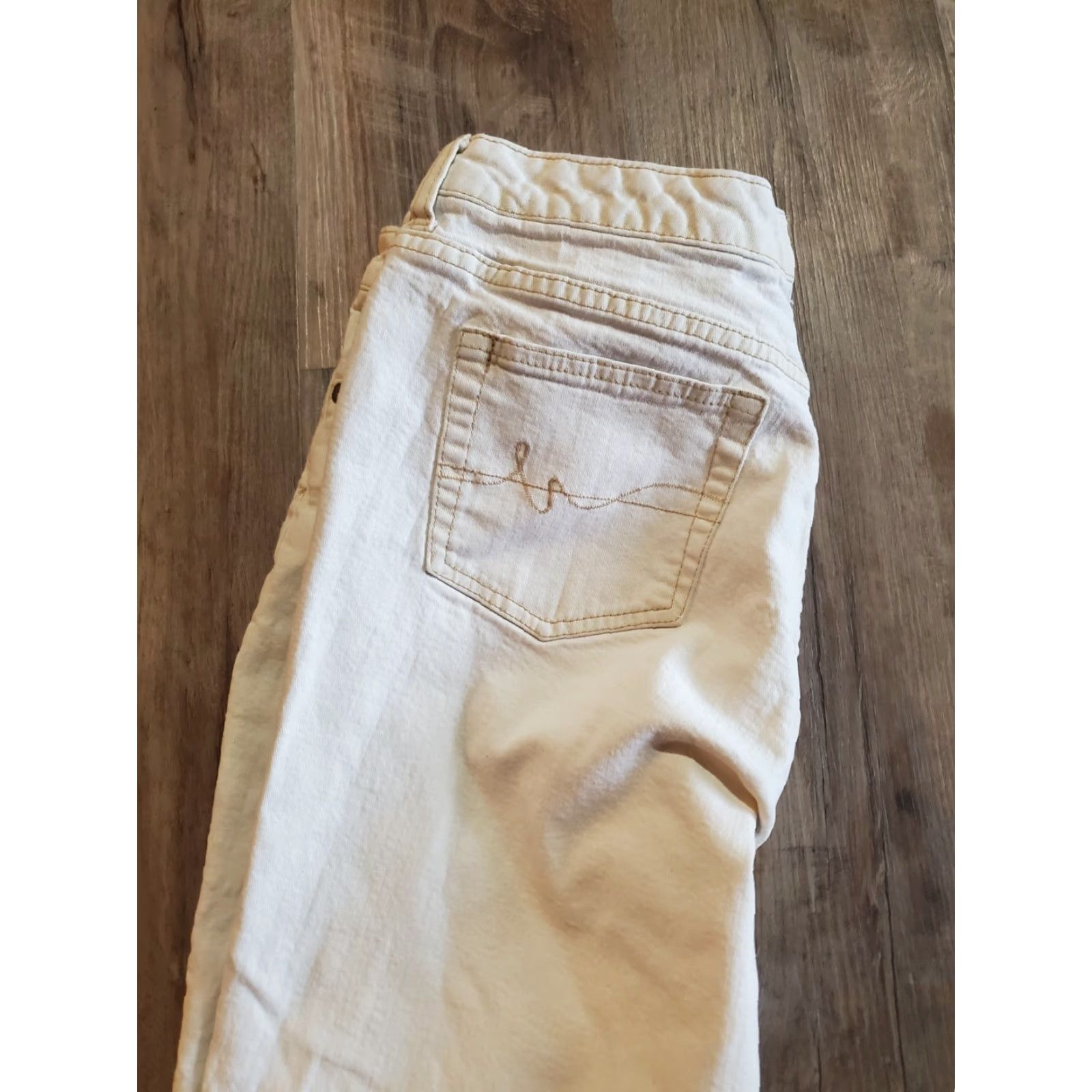 Vintage St. John's Bay Jeans Women White Size 12 Stretchboot Straight Regular Pockets Comfort Size 34" / US 12 / IT 48 - 4 Thumbnail