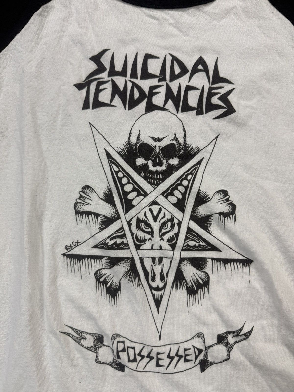 Vintage Vintage Champion x Suicidal Tendencies Raglan Long Sleeves Size US M / EU 48-50 / 2 - 3 Thumbnail