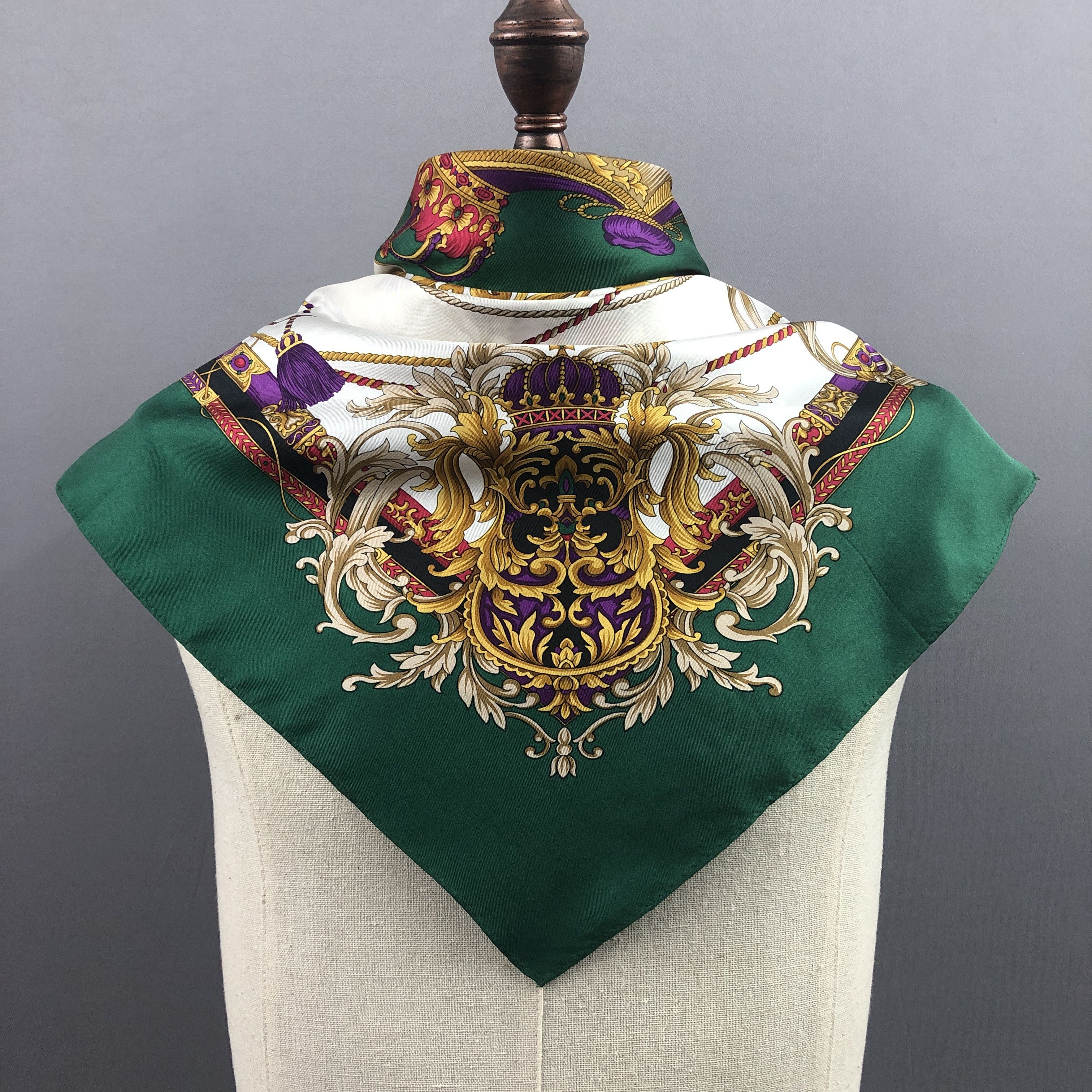 Other × Vintage Vintage SILK Scarf Twill Stole Wraps Scarves Size ONE SIZE - 2 Thumbnail