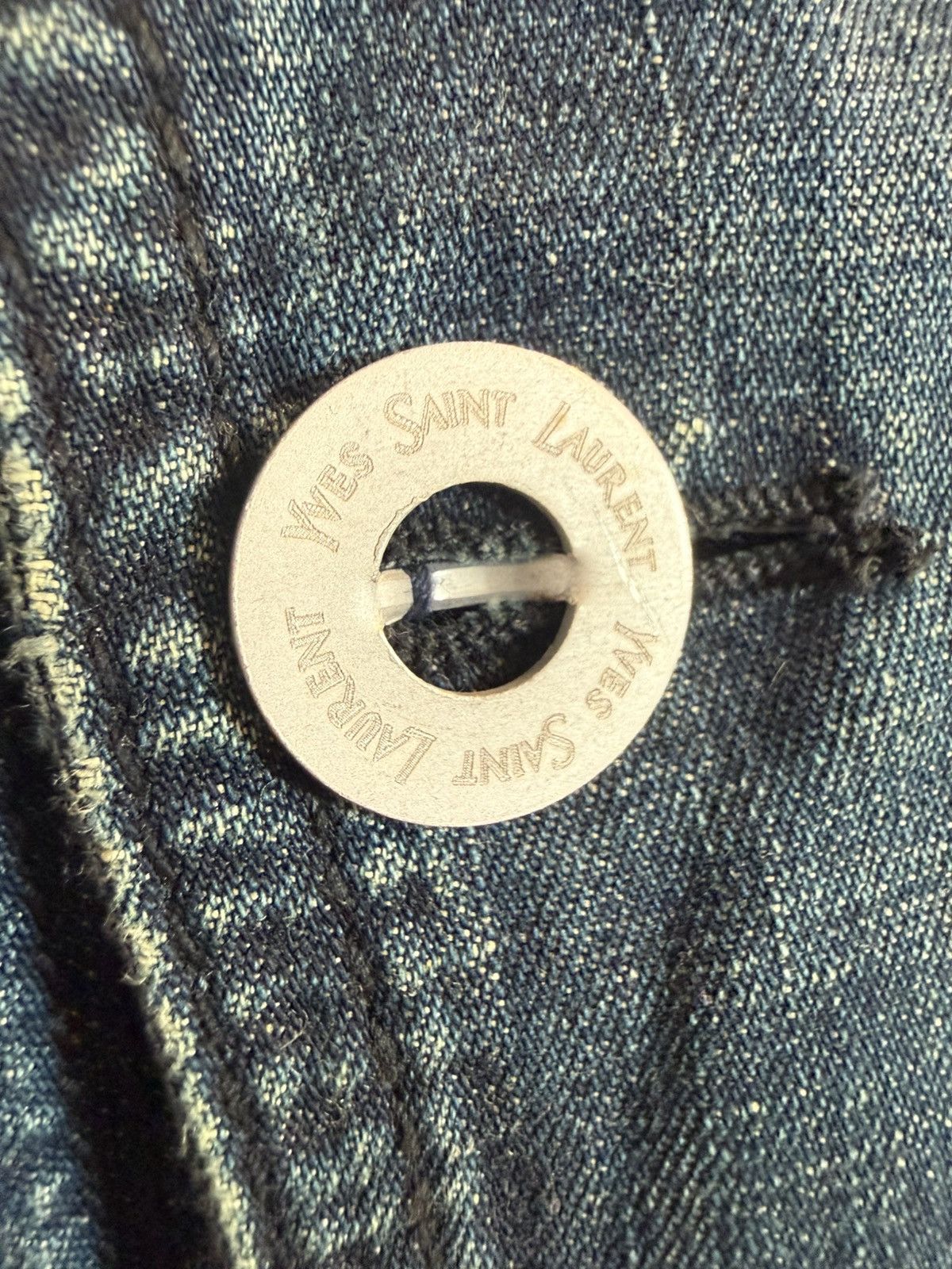 Yves Saint Laurent YSL SS2007 Cotton-Linen Denim Patchwork Chore Jacket - IT 54 Size US L / EU 52-54 / 3 - 7 Thumbnail