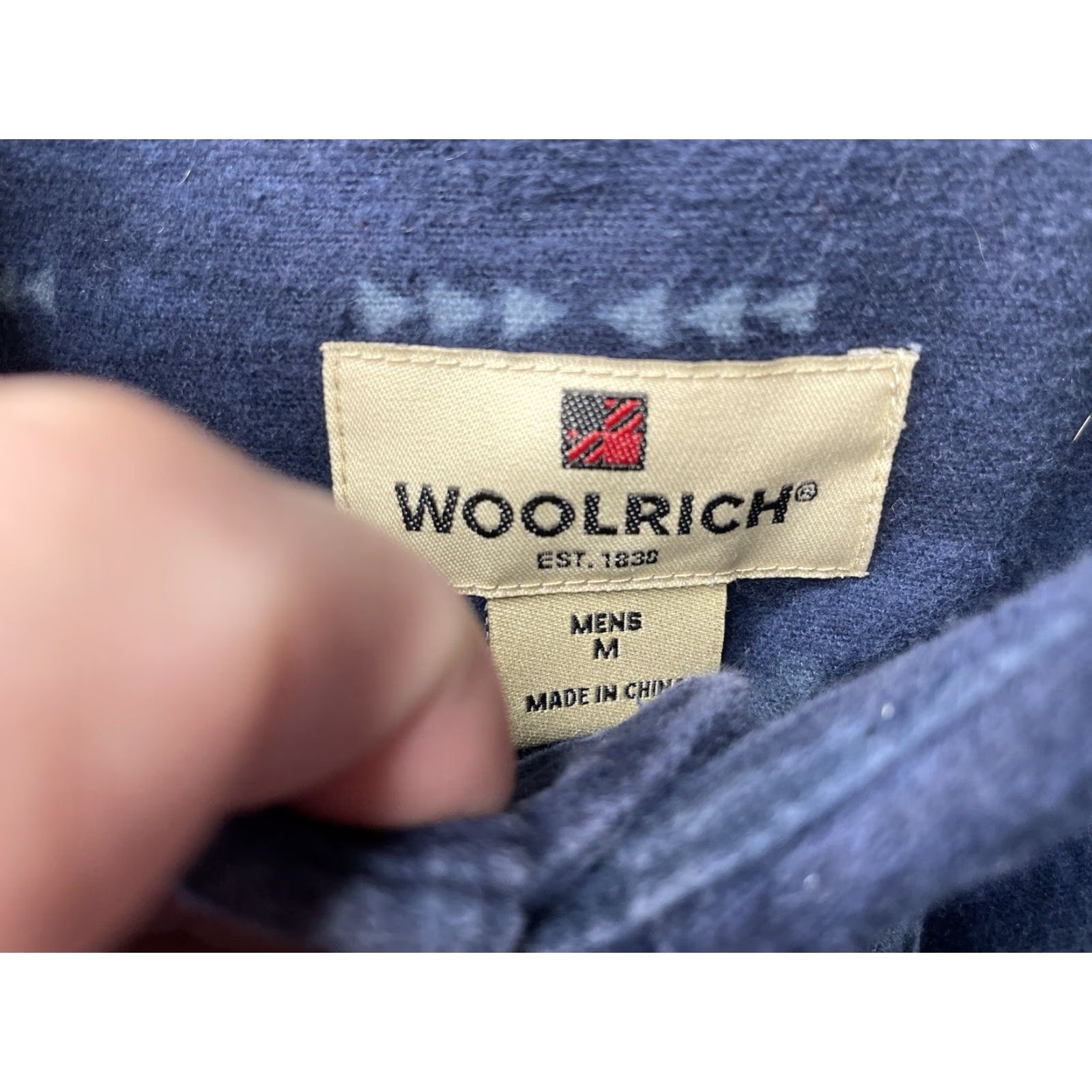 Vintage Woolrich Shirt Western Flannel Navy Ombré Men’s M Blue Long Sleeve Button-Up Shirt (Size M) Size US M / EU 48-50 / 2 - 3 Thumbnail