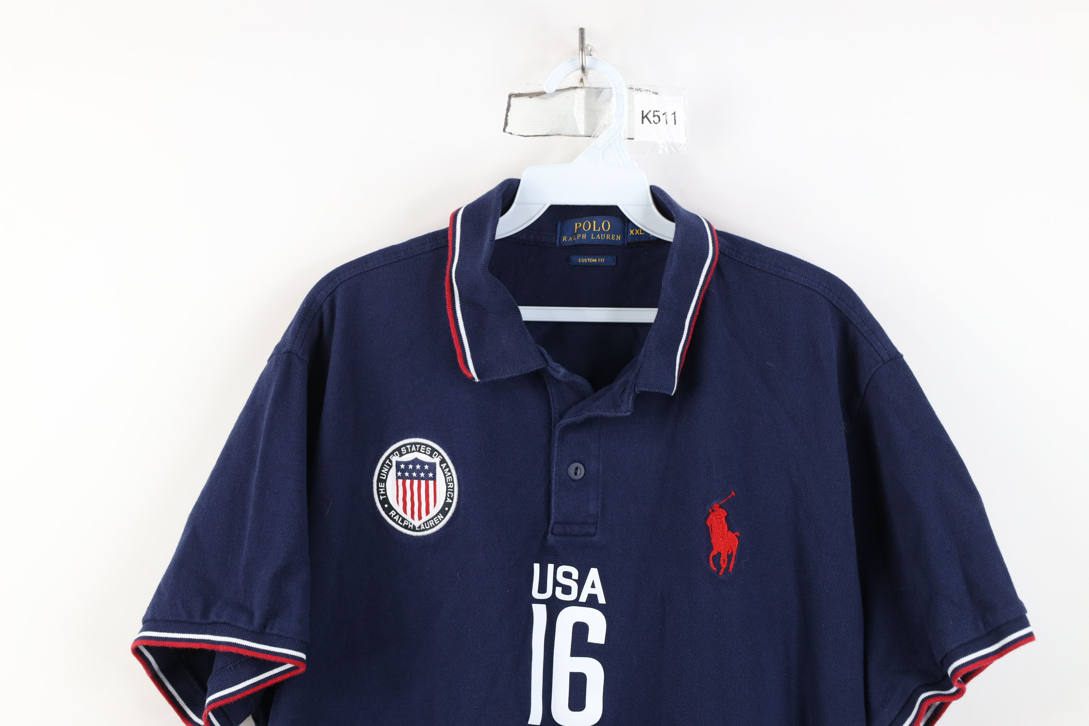 Ralph Lauren Ralph Lauren Distressed 2016 Olympics Rio Brazil Polo Shirt Size US XXL / EU 58 / 5 - 2 Thumbnail