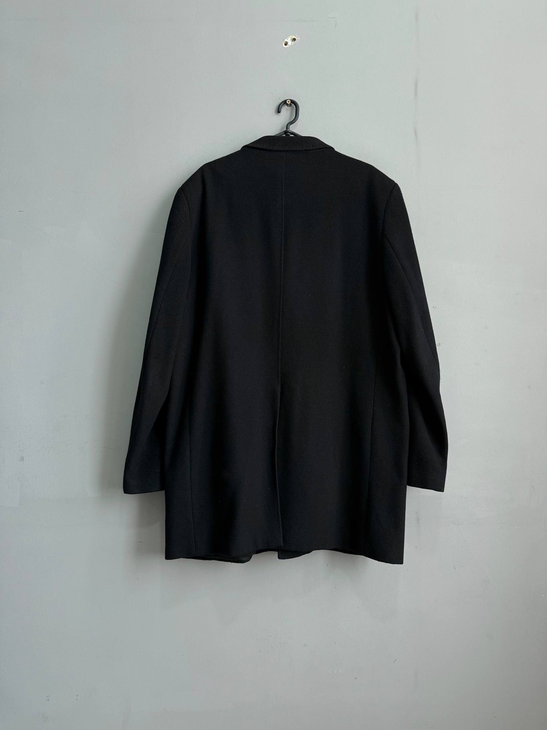 Yves Saint Laurent Vintage Yves Saint Laurent Pure Wool Button Over Coat Black Size US XXL / EU 58 / 5 - 3 Thumbnail