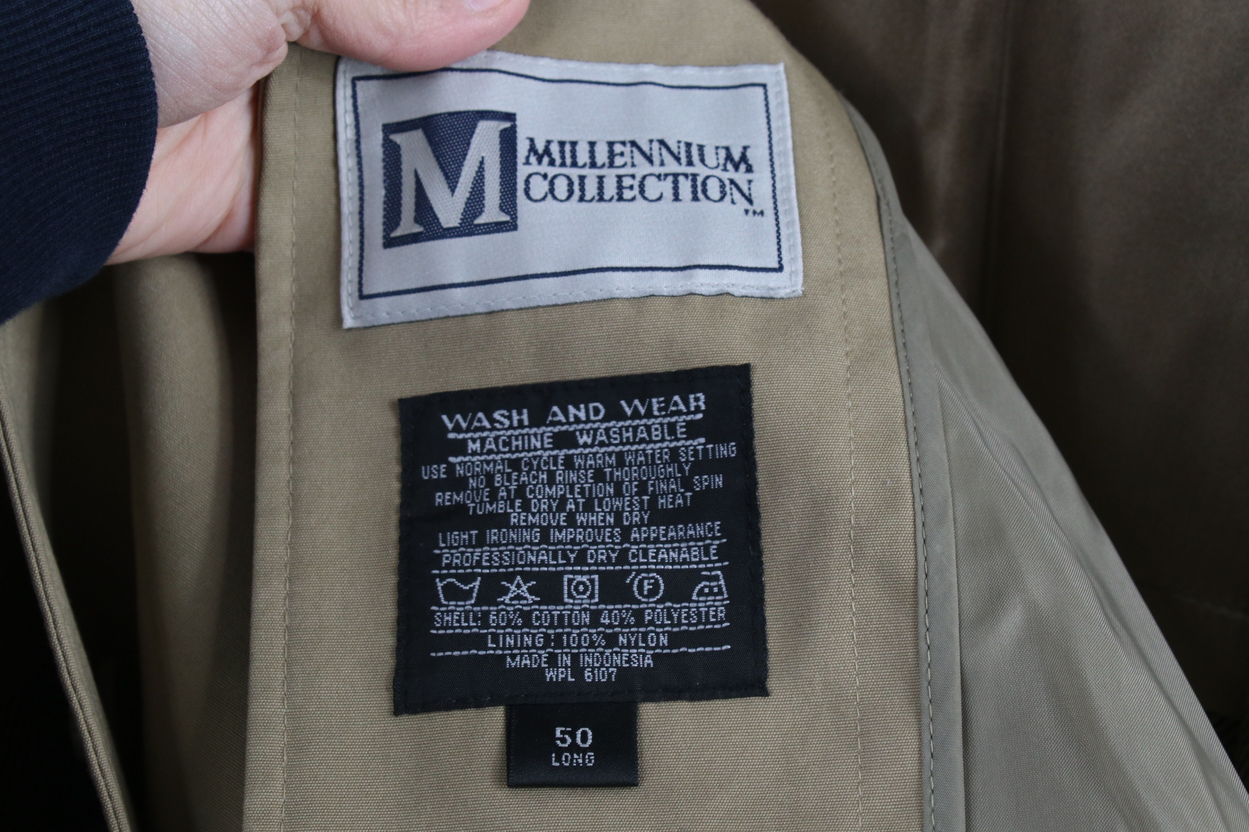 Vintage Vintage 90s Streetwear Lined Trench Coat Rain Jacket Beige Size US XXL / EU 58 / 5 - 12 Thumbnail